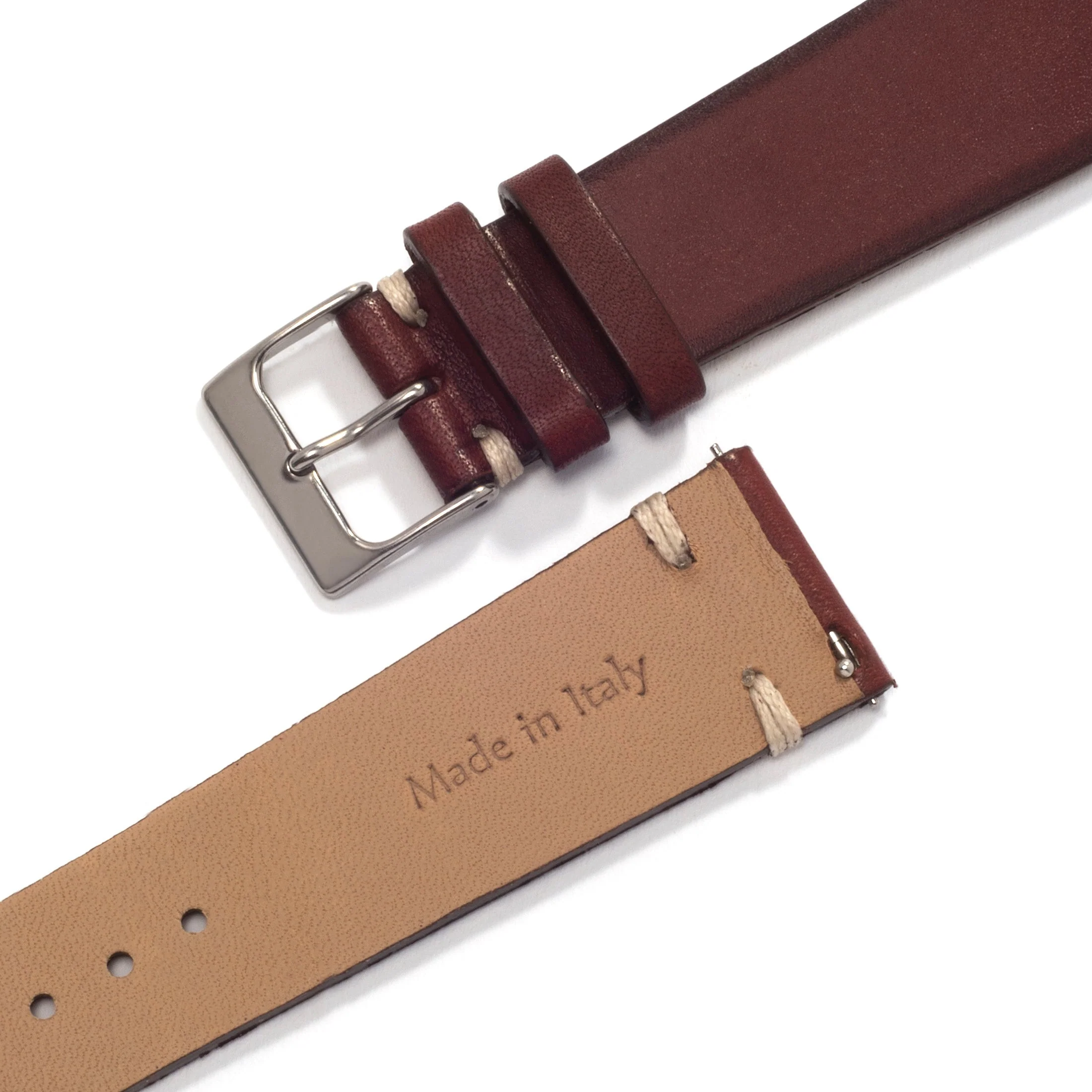 UNIVERSAL CHERRY VINTAGE UNIVERSAL LEATHER WATCH STRAP - Image 3