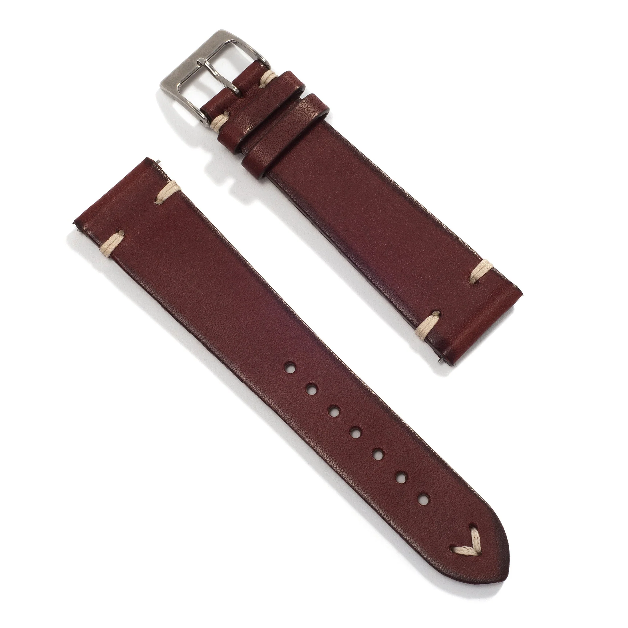 UNIVERSAL CHERRY VINTAGE UNIVERSAL LEATHER WATCH STRAP - Image 4