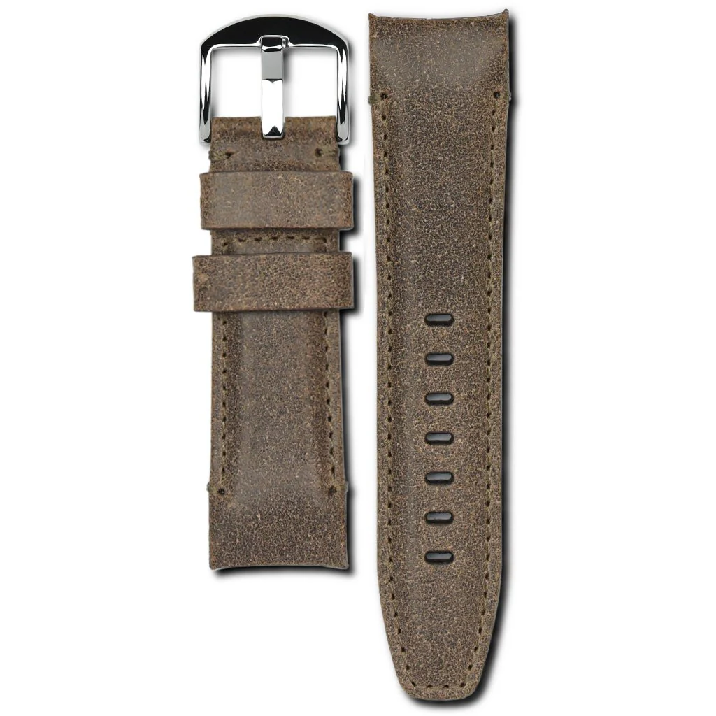 Curved End Leather Strap for Panerai Luminor 44mm Models with Tang Buckle - Image 3