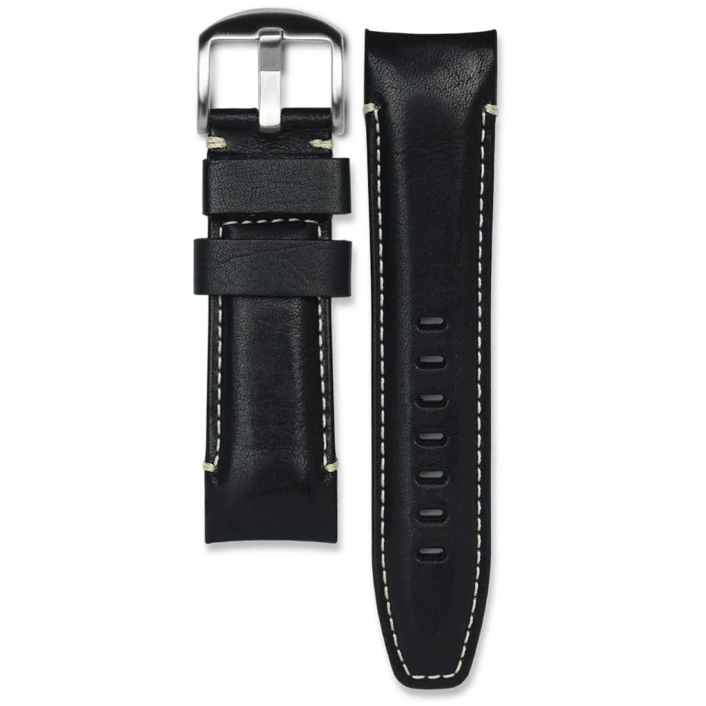 Curved End Leather Strap for Panerai Luminor 44mm Models with Tang Buckle - Image 7