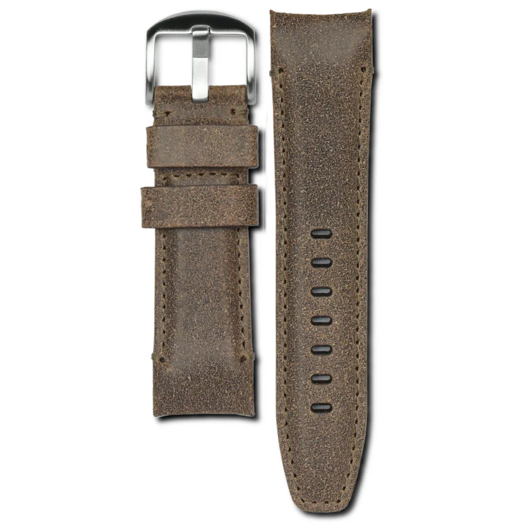 Curved End Leather Strap for Panerai Luminor 44mm Models with Tang Buckle - Image 8