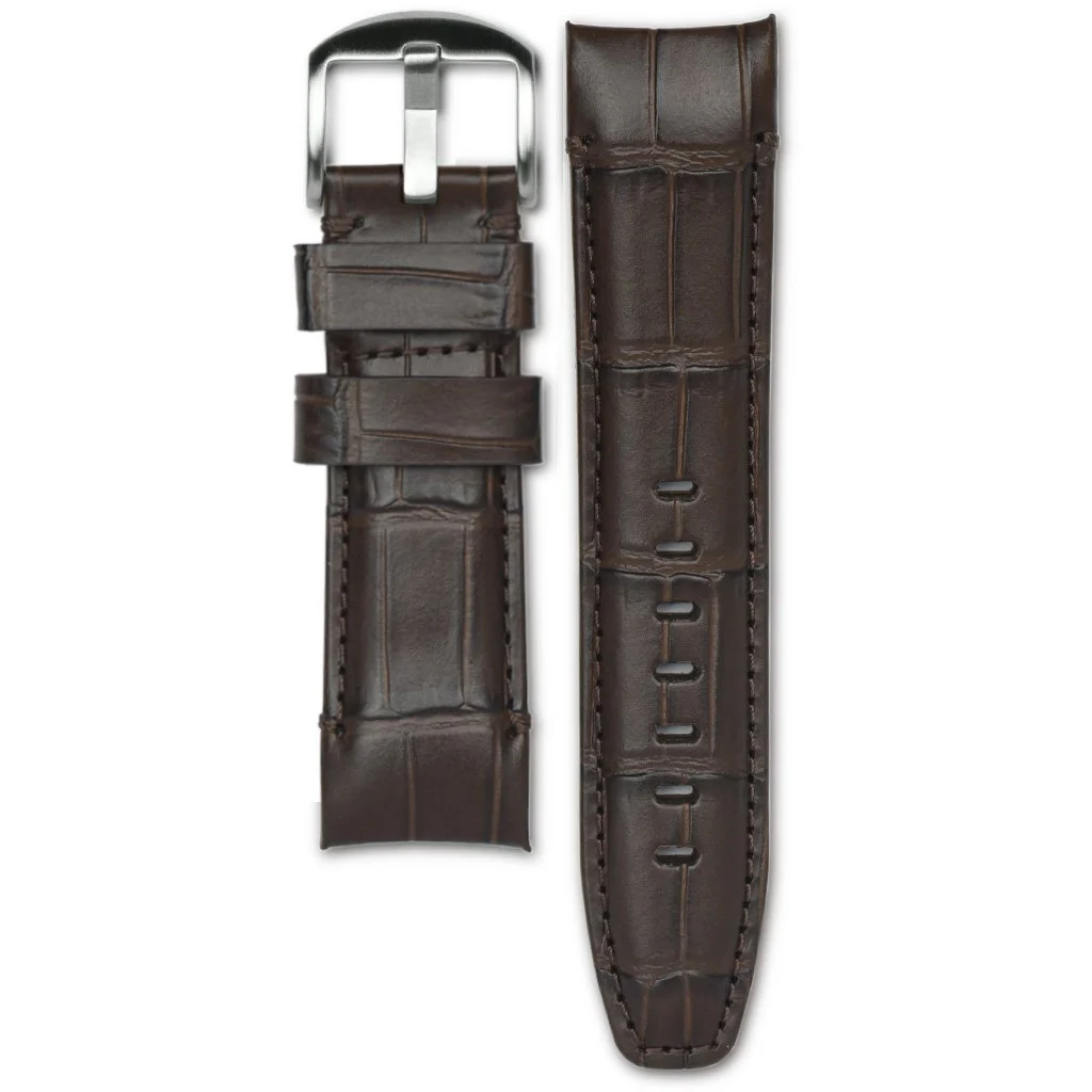 Curved End Leather Strap for Panerai Luminor 44mm Models with Tang Buckle - Image 9