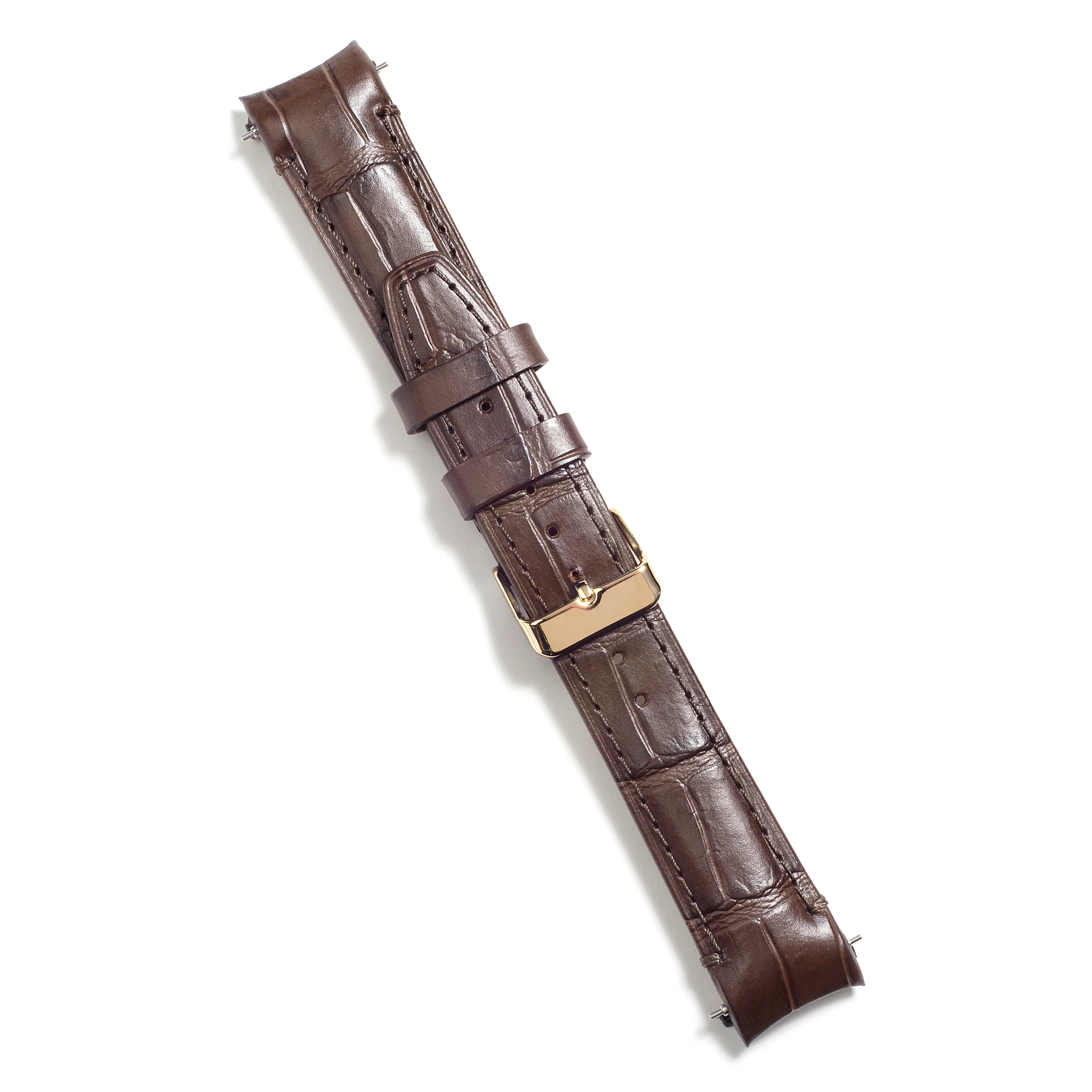 Curved End Leather Strap for Rolex Datejust (5 Digit Reference) with Tang Buckle - Image 10