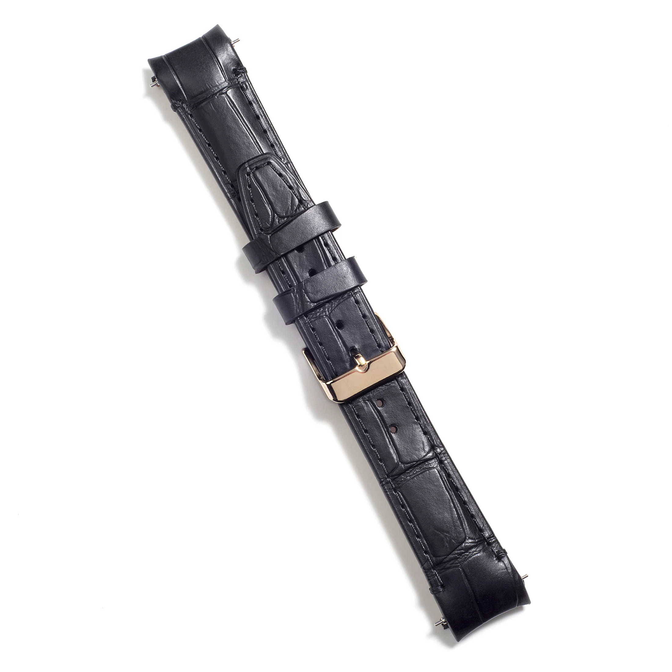 Curved End Leather Strap for Rolex Datejust (5 Digit Reference) with Tang Buckle - Image 18