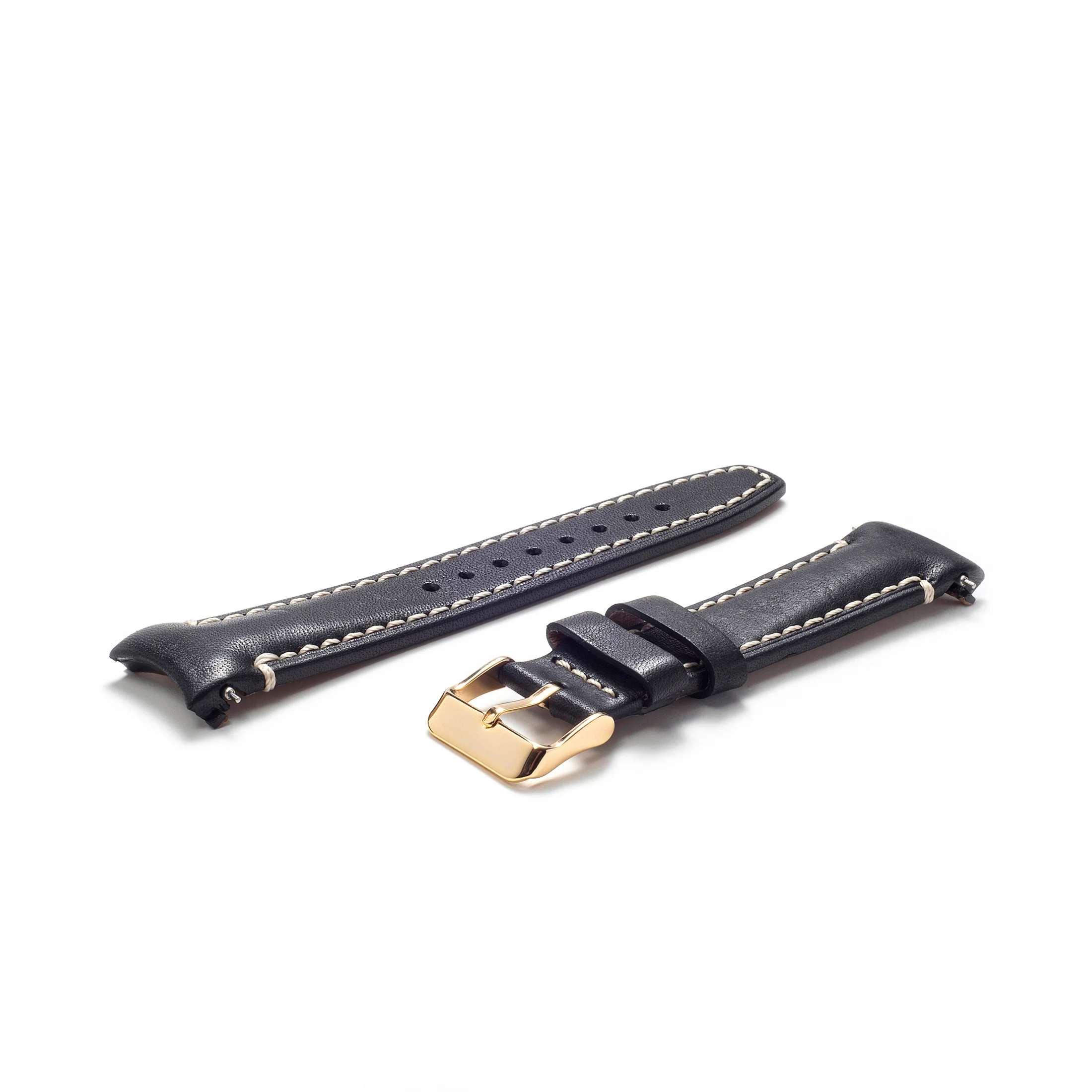 Curved End Leather Strap for Rolex Datejust (5 Digit Reference) with Tang Buckle - Image 25