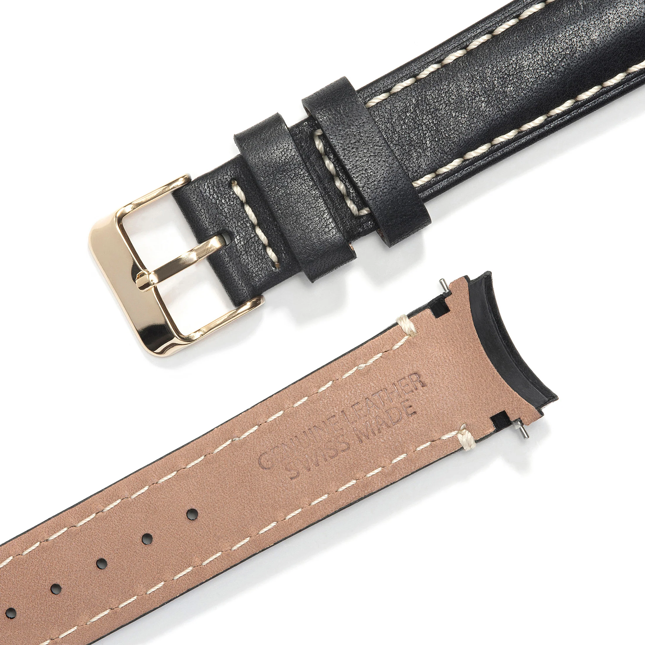Curved End Leather Strap for Rolex Datejust (5 Digit Reference) with Tang Buckle - Image 26