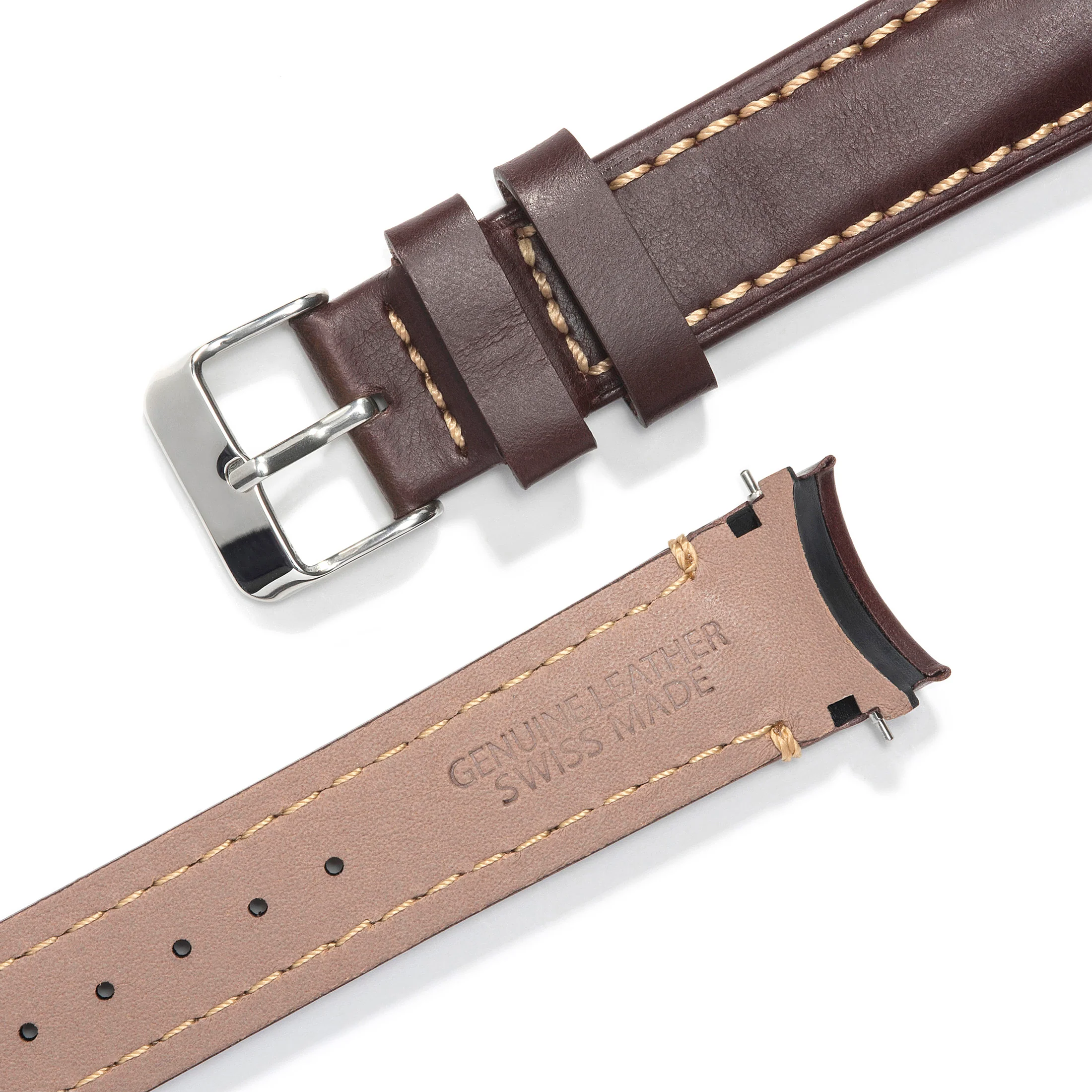 Curved End Leather Strap for Rolex Datejust (5 Digit Reference) with Tang Buckle - Image 41