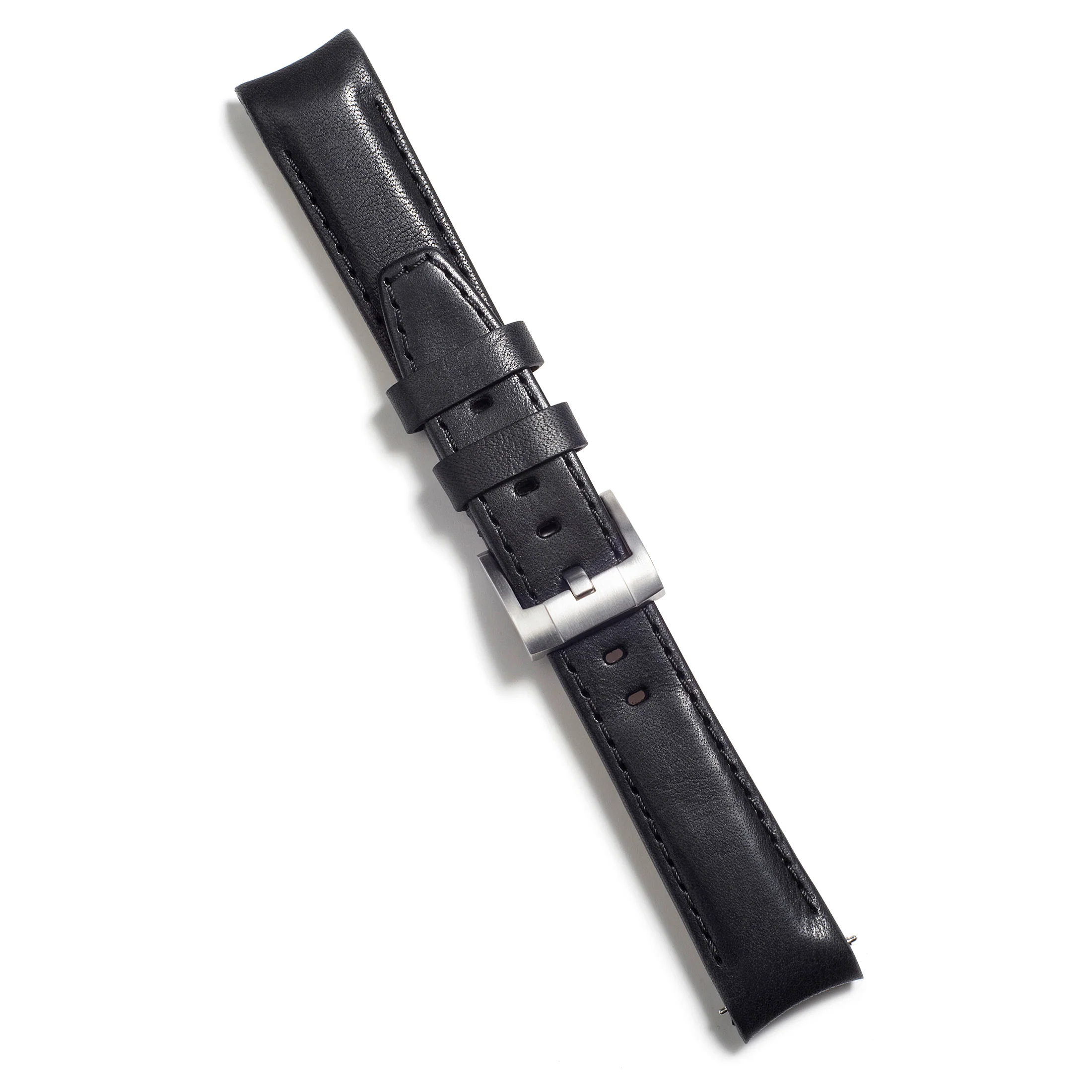 Curved End Leather Strap for Rolex Ceramic Daytona with Tang Buckle - Image 5