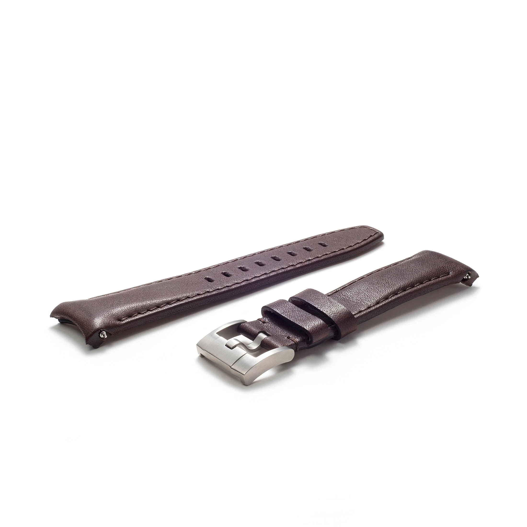 Curved End Leather Strap for Rolex Explorer I with Tang Buckle - Image 12