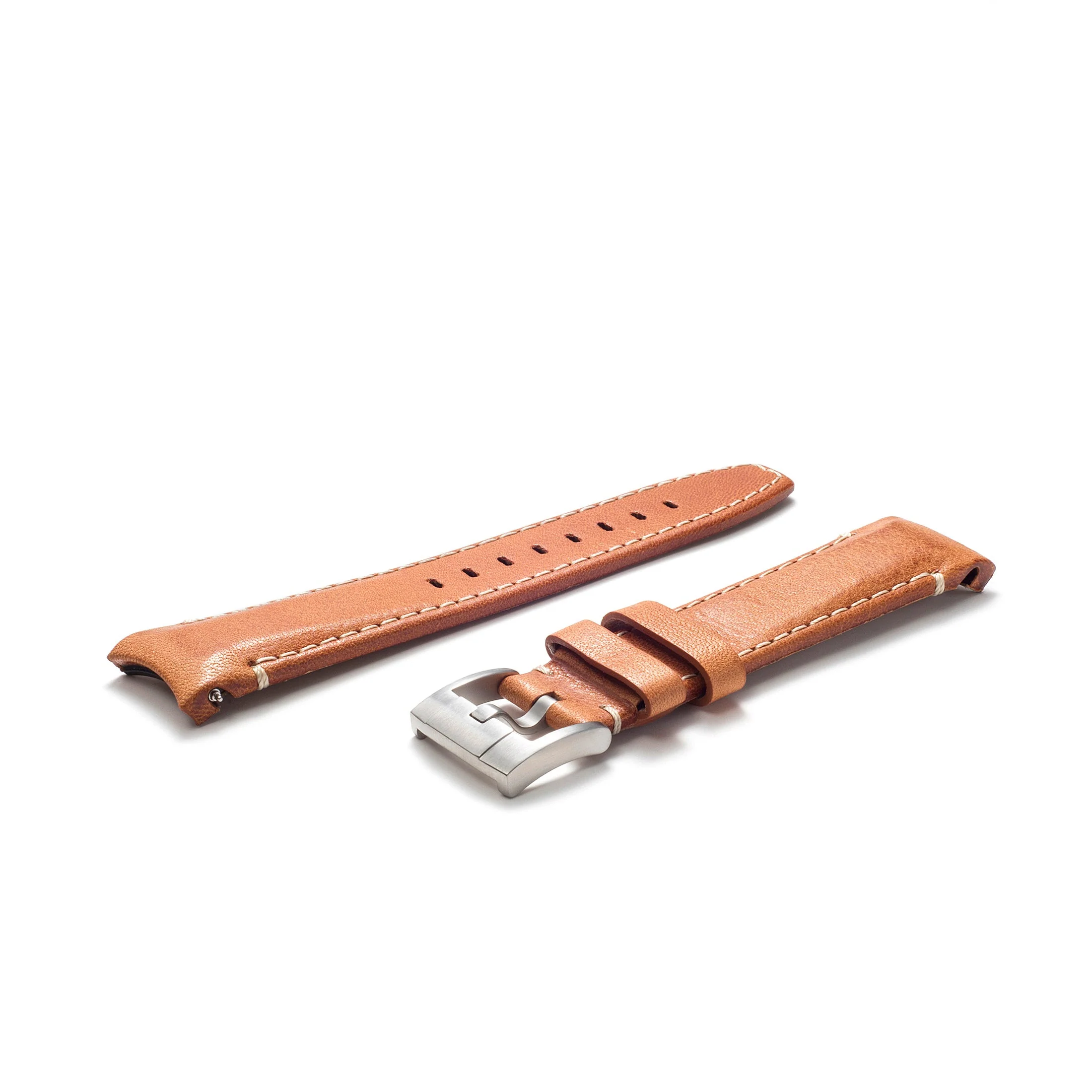 Curved End Leather Strap for Rolex Explorer II with Tang Buckle - Image 7