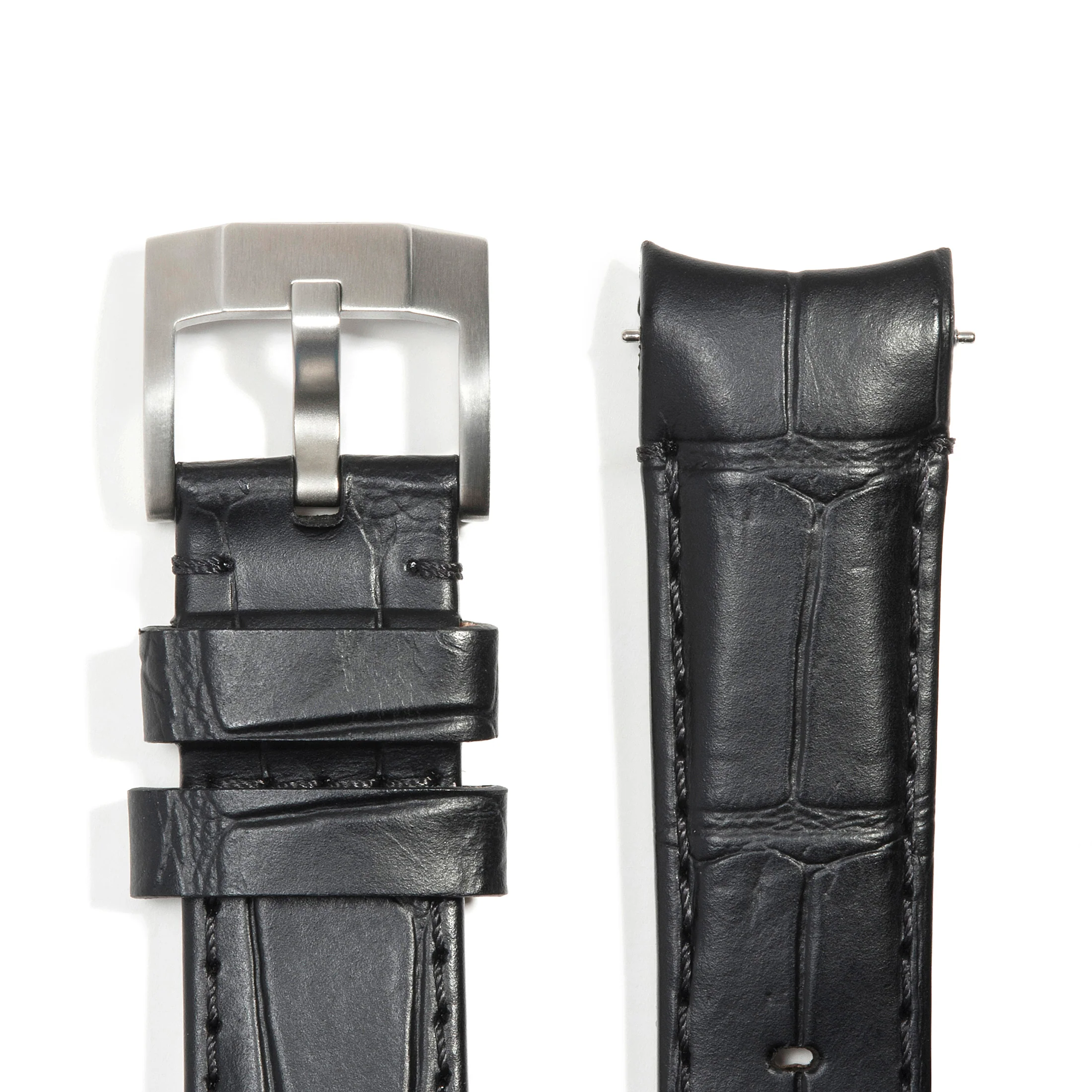 Curved End Leather Strap for Rolex GMT Master I & II with Tang Buckle - Image 19