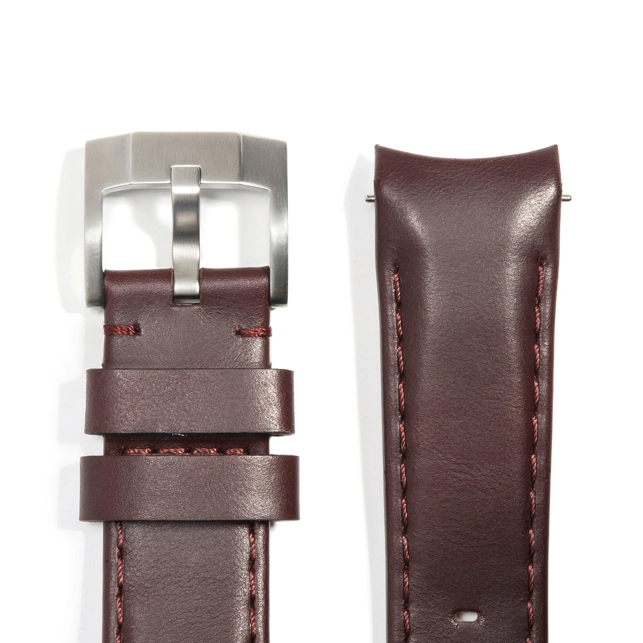 Curved End Leather Strap for Rolex GMT Master II Ceramic with Tang Buckle - Image 14