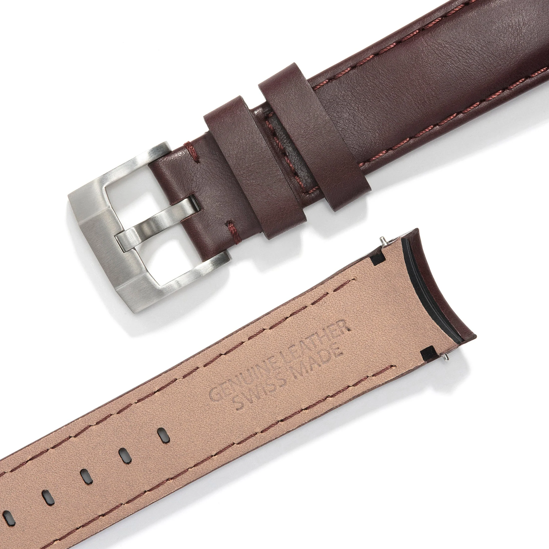 Curved End Leather Strap for Rolex Submariner with Tang Buckle - Image 13