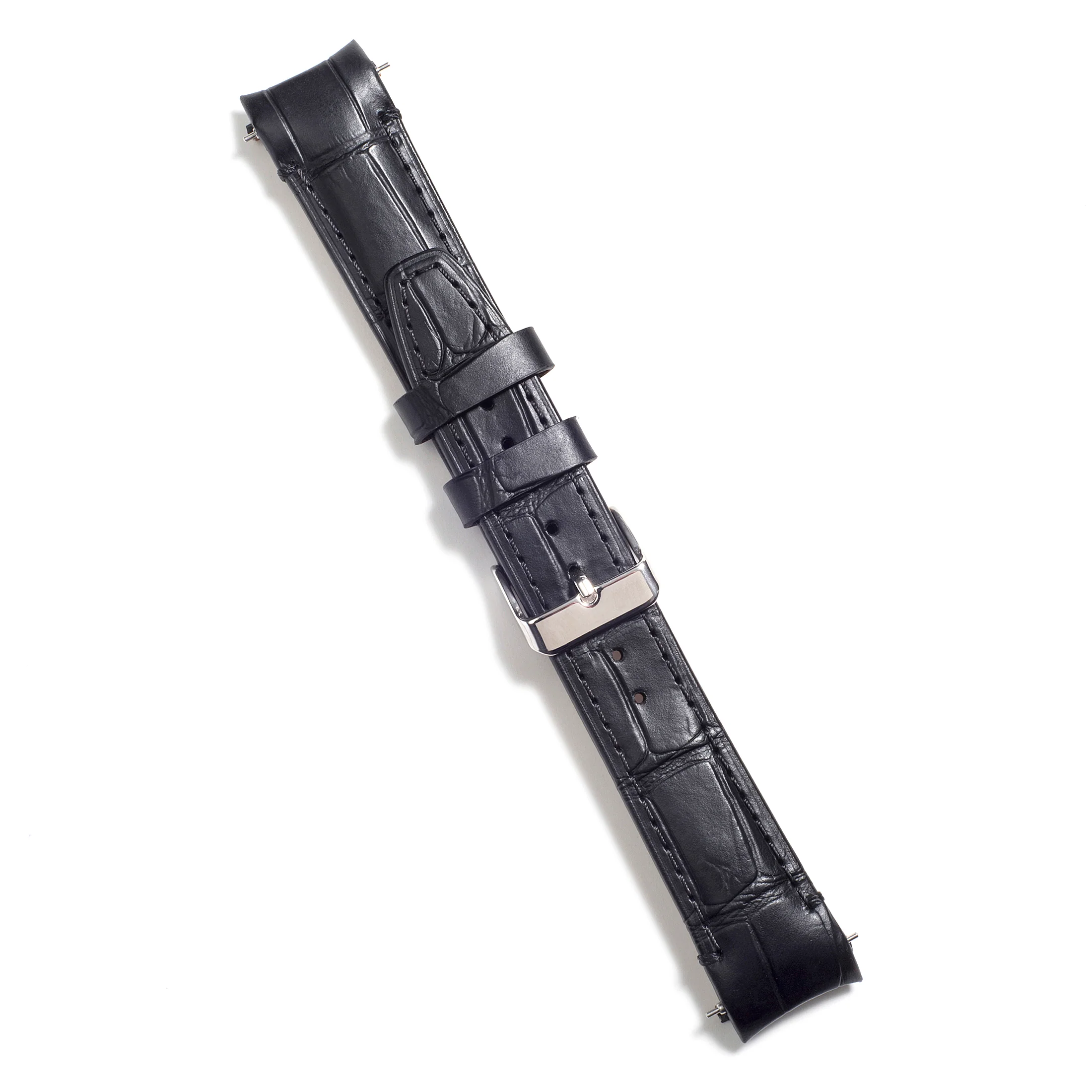 Curved End Leather Strap for Rolex Submariner with Tang Buckle - Image 14