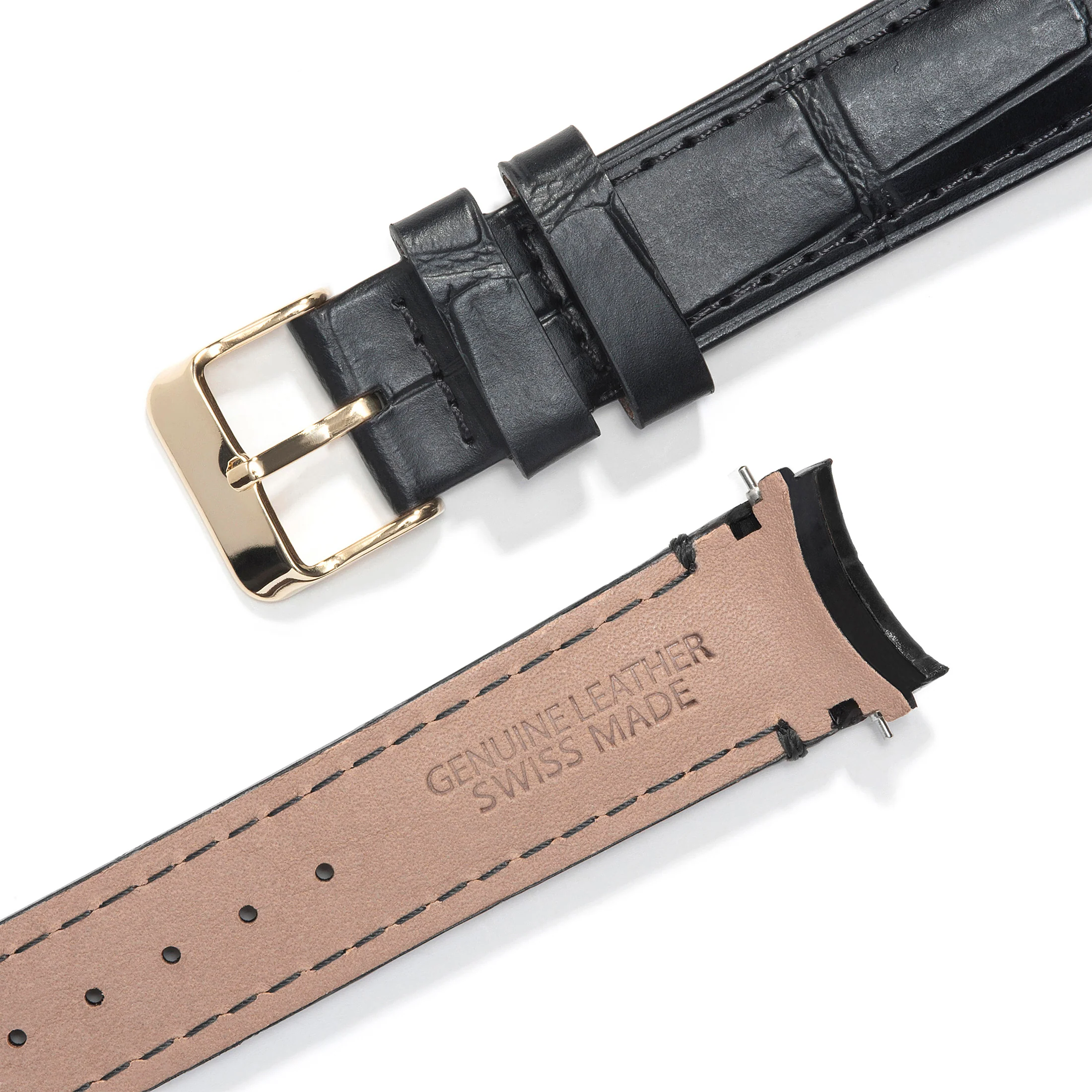 Curved End Leather Strap for Rolex Submariner with Tang Buckle - Image 17