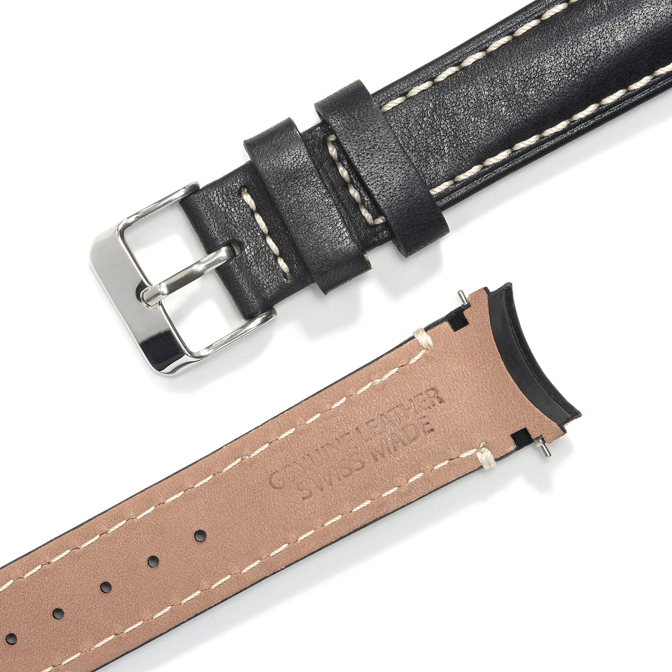 Curved End Leather Strap for Rolex Submariner with Tang Buckle - Image 21