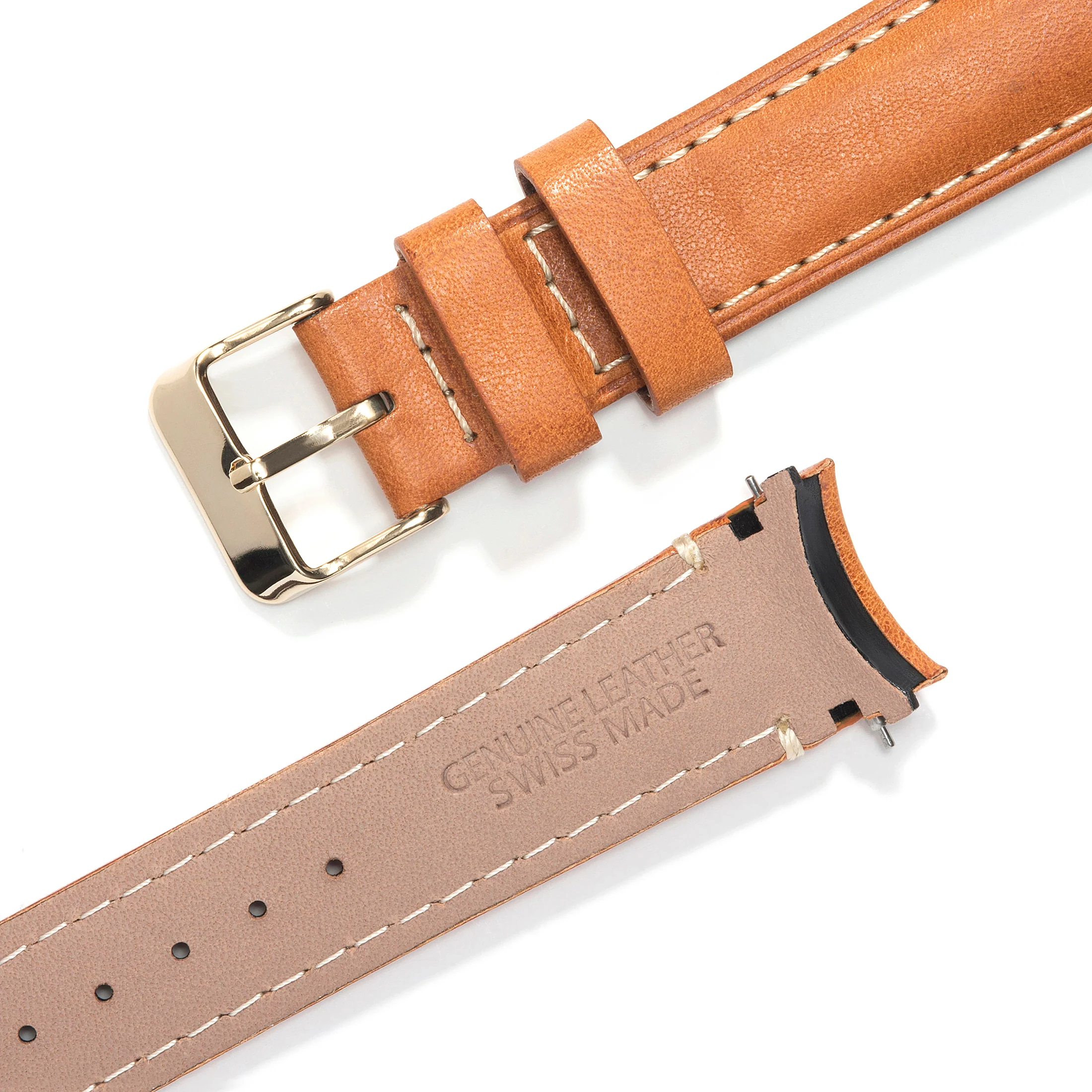 Curved End Leather Strap for Rolex Submariner with Tang Buckle - Image 36