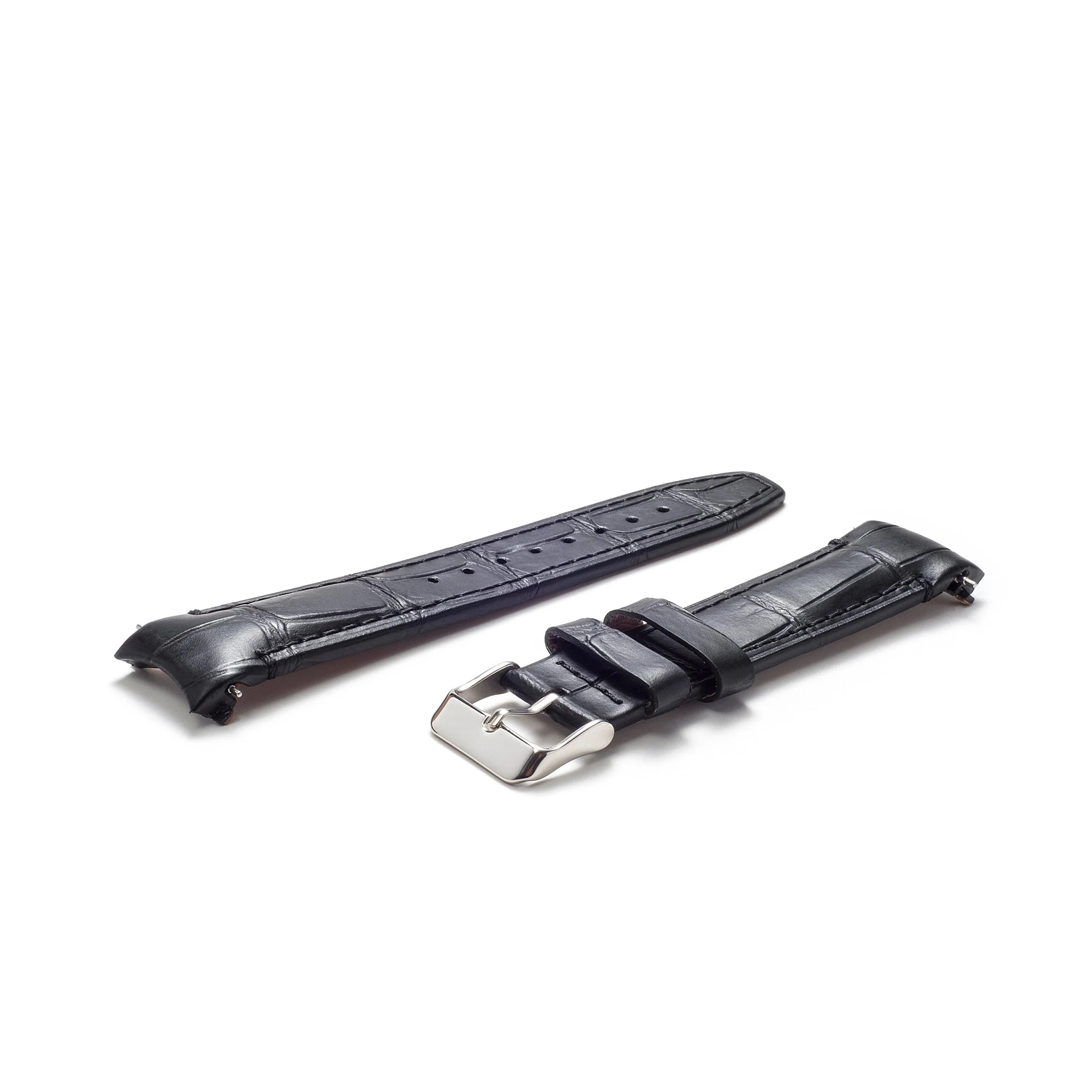 Curved End Leather Strap for Rolex Submariner Date with Tang Buckle - Image 12