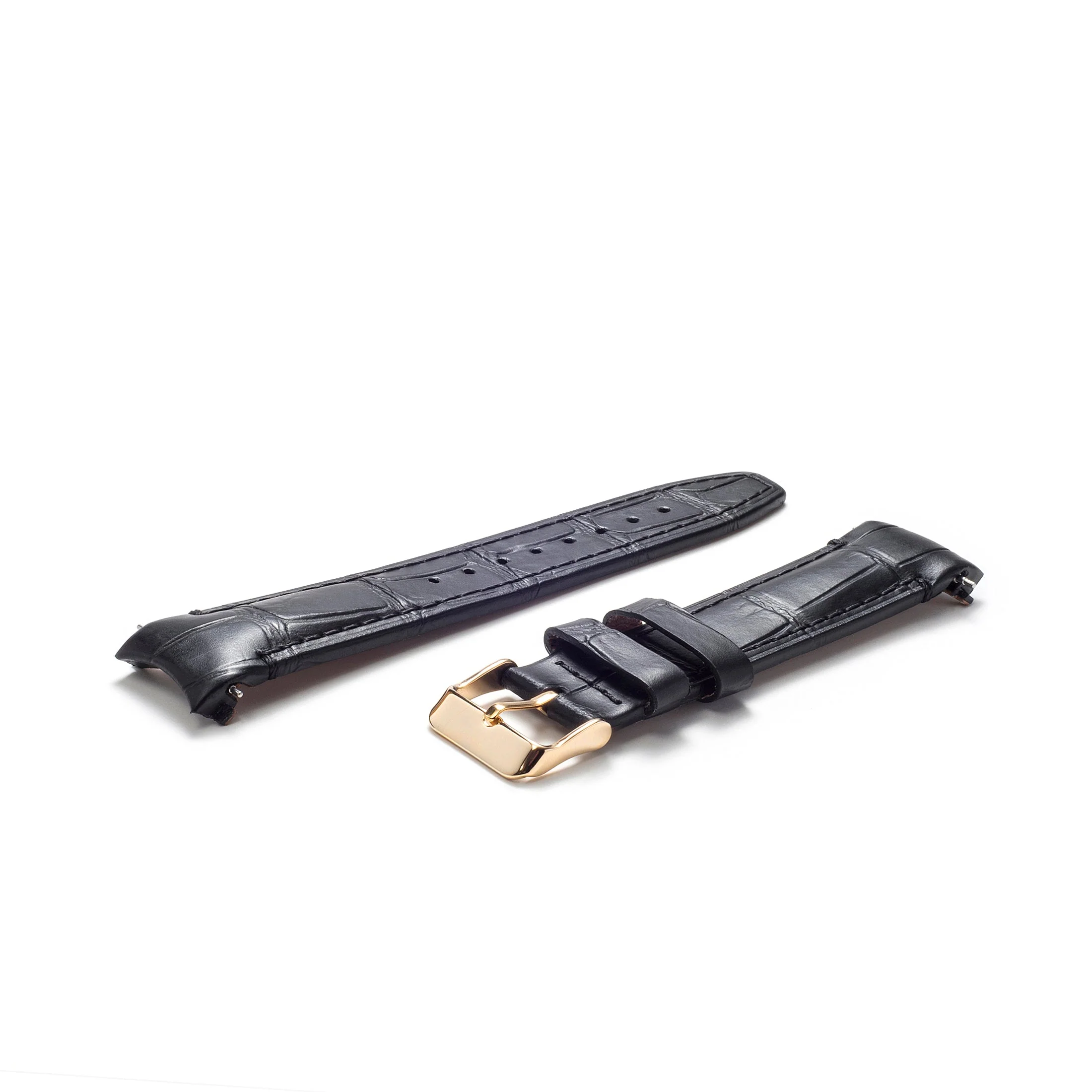 Curved End Leather Strap for Rolex Submariner Date with Tang Buckle - Image 16