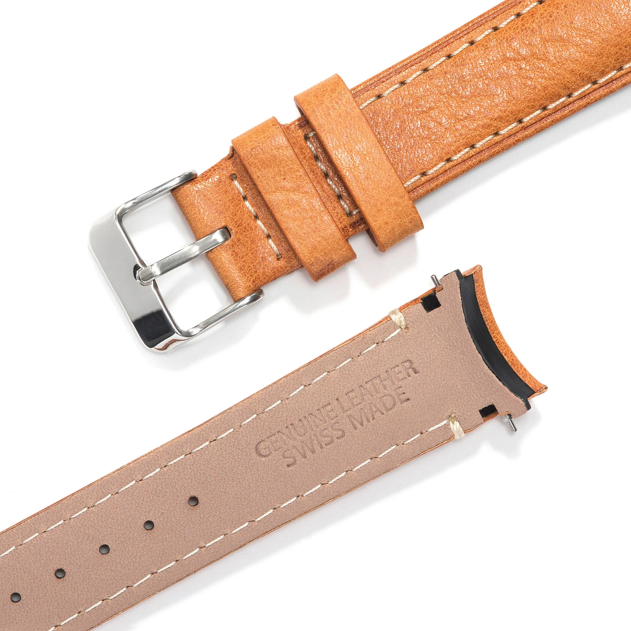 Curved End Leather Strap for Rolex Submariner Date with Tang Buckle - Image 31
