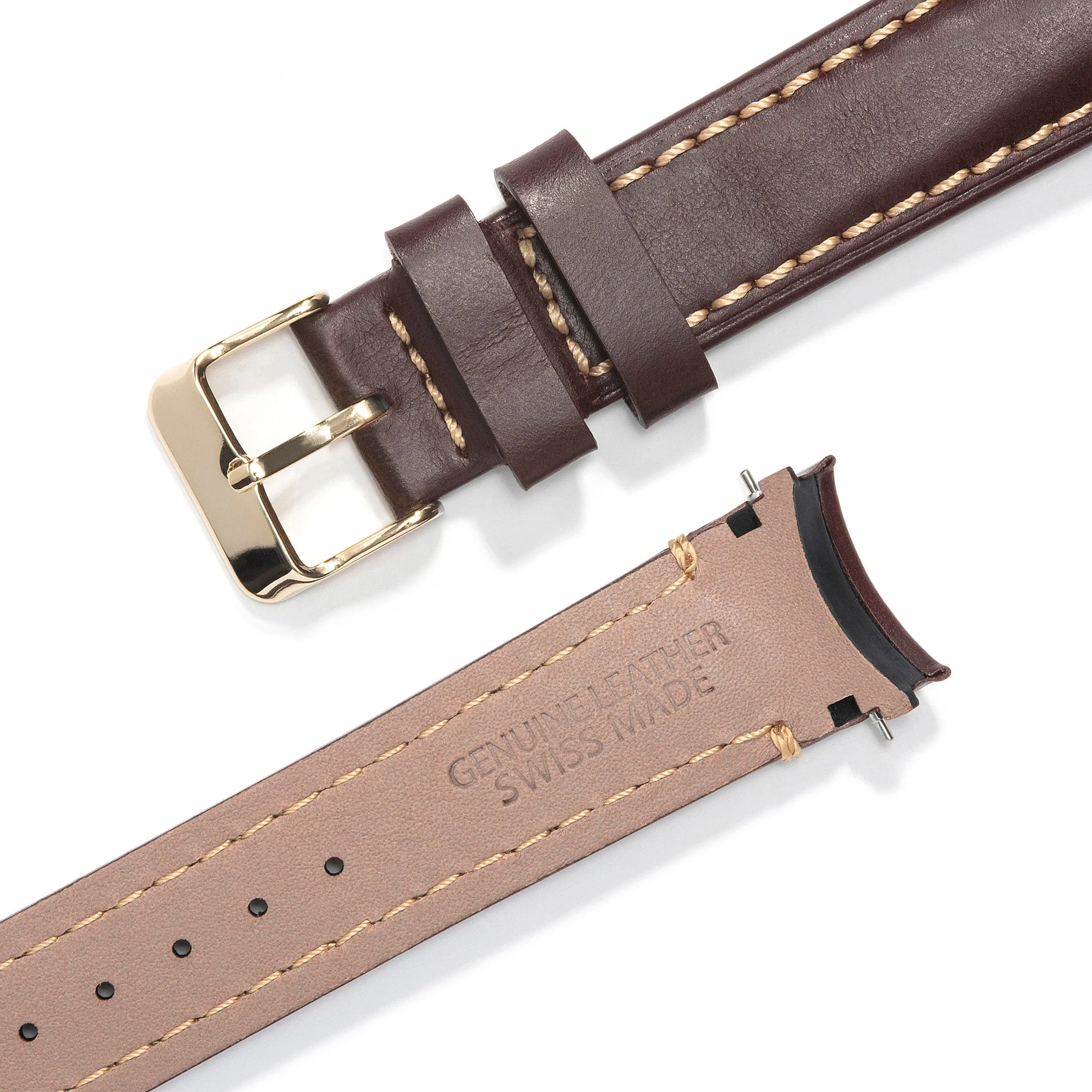 Curved End Leather Strap for Rolex Submariner Date with Tang Buckle - Image 46