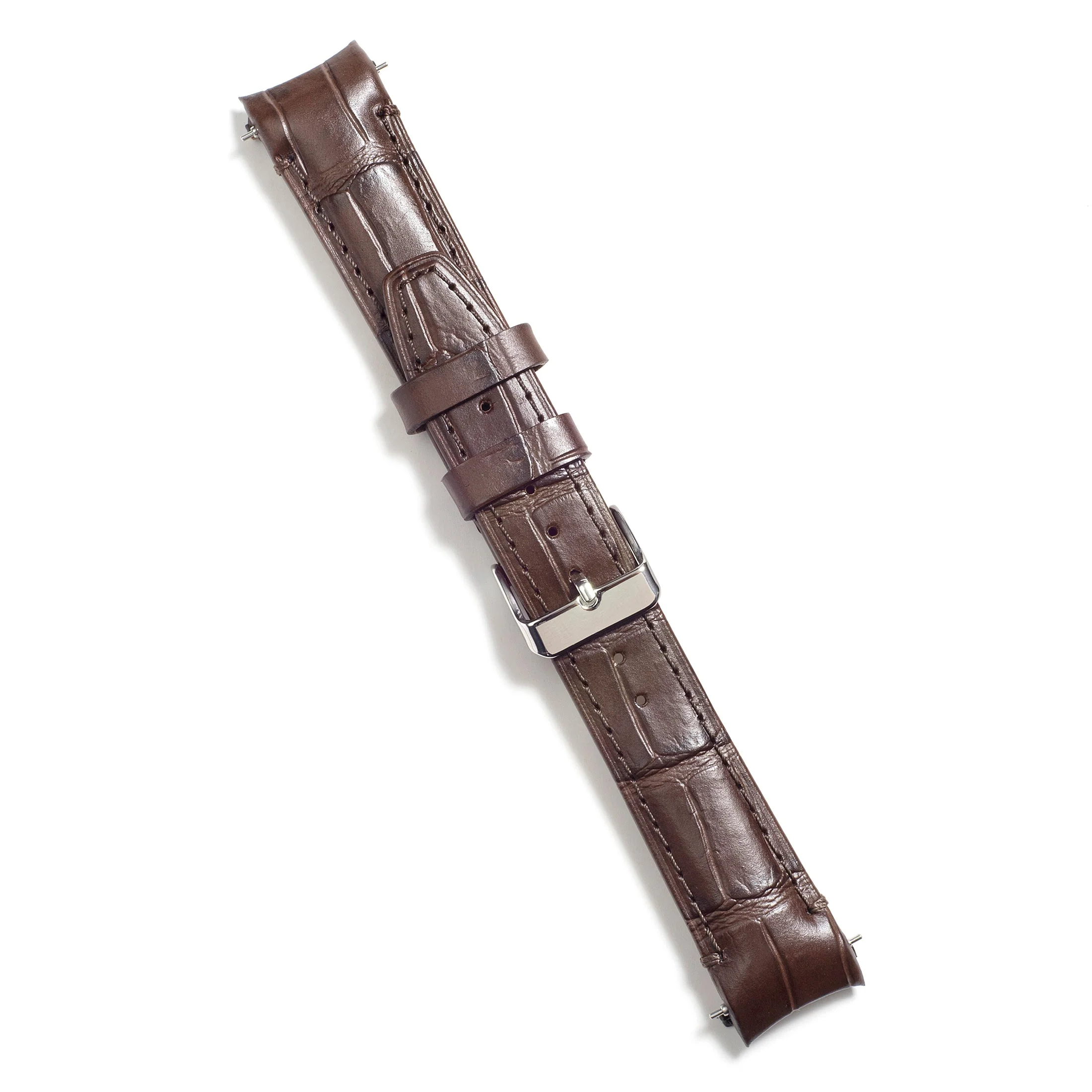 Curved End Leather Strap for Rolex Submariner Date with Tang Buckle - Image 5
