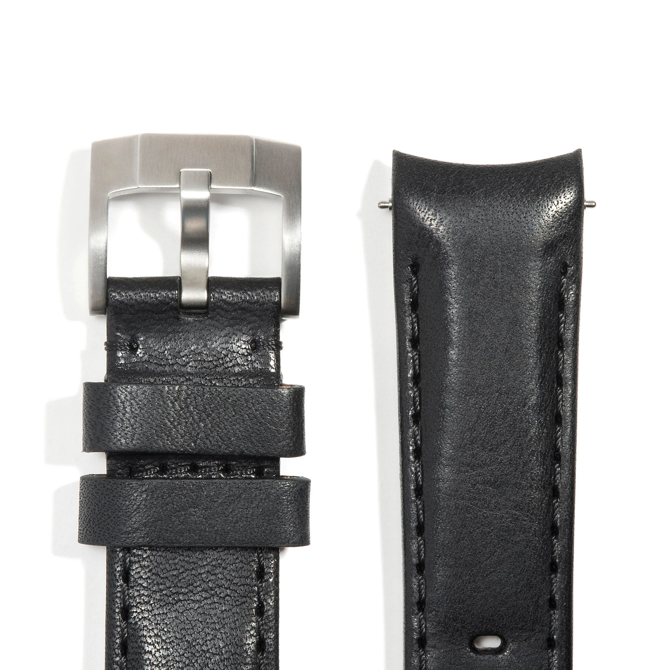 Curved End Leather Strap for Rolex Yacht-Master with Tang Buckle - Image 4