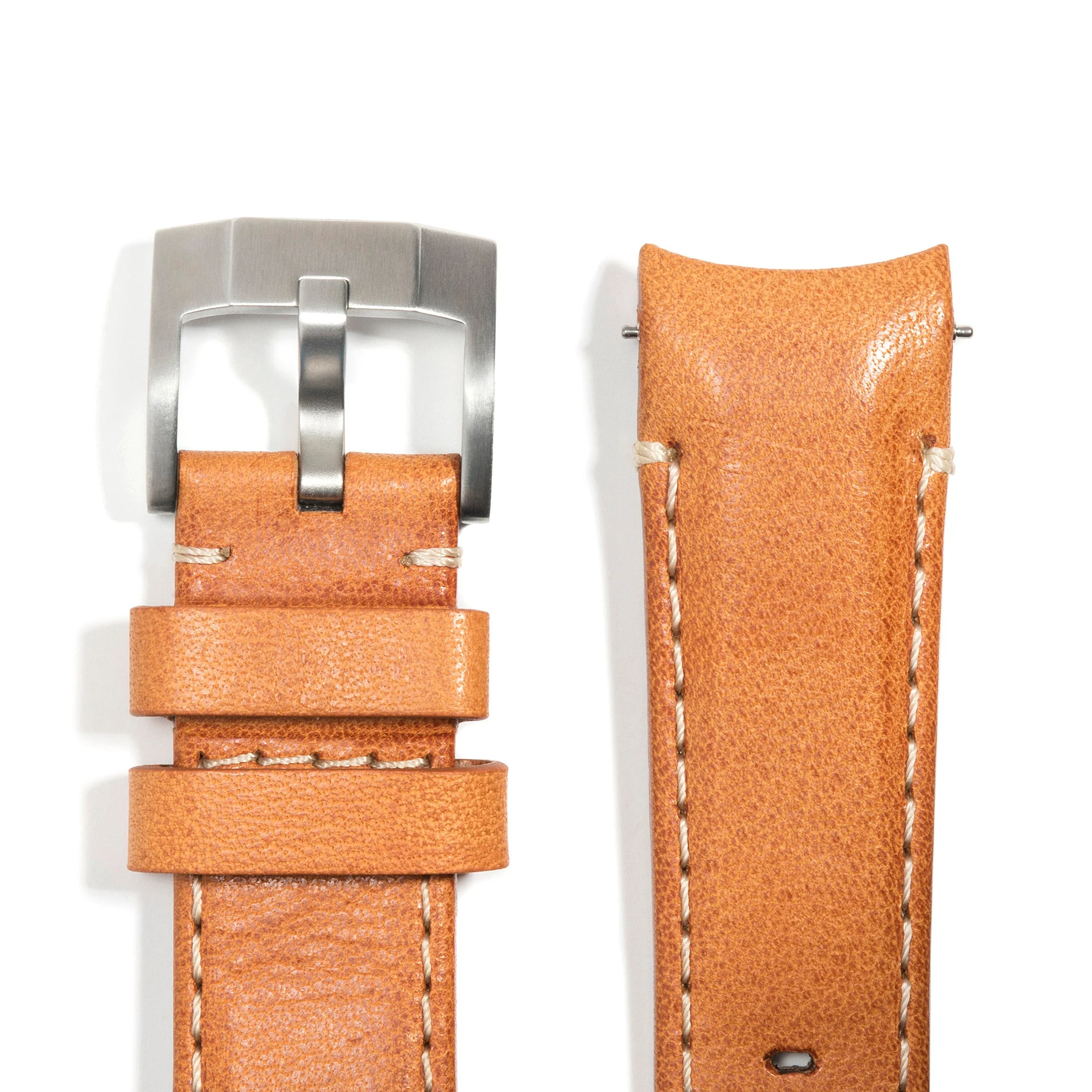 Curved End Leather Strap for Rolex Yacht-Master with Tang Buckle - Image 9