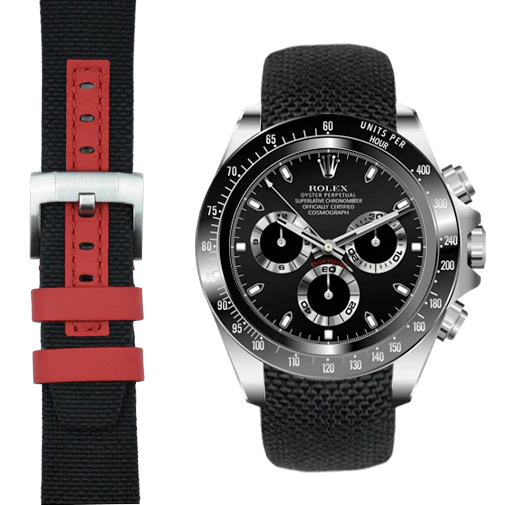 Curved End Nylon Strap for Rolex Ceramic Daytona with Tang Buckle - Image 6