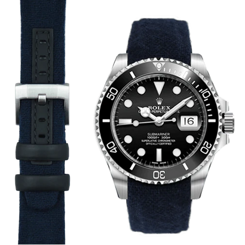Curved End Nylon Strap for Rolex Submariner Ceramic with Tang Buckle - Image 10