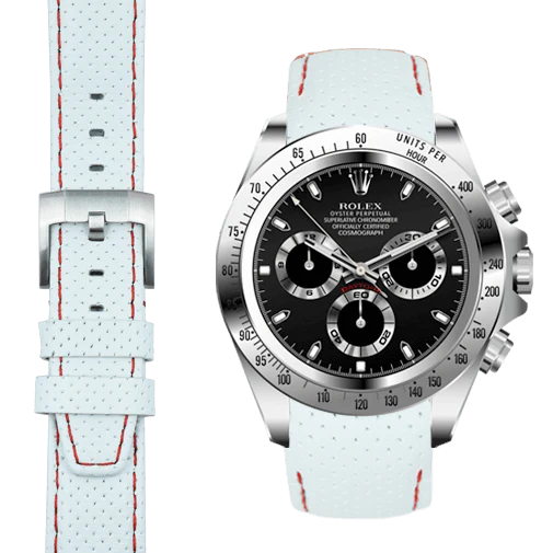 Curved End Racing Leather Strap for Rolex Daytona with Tang Buckle - Image 5