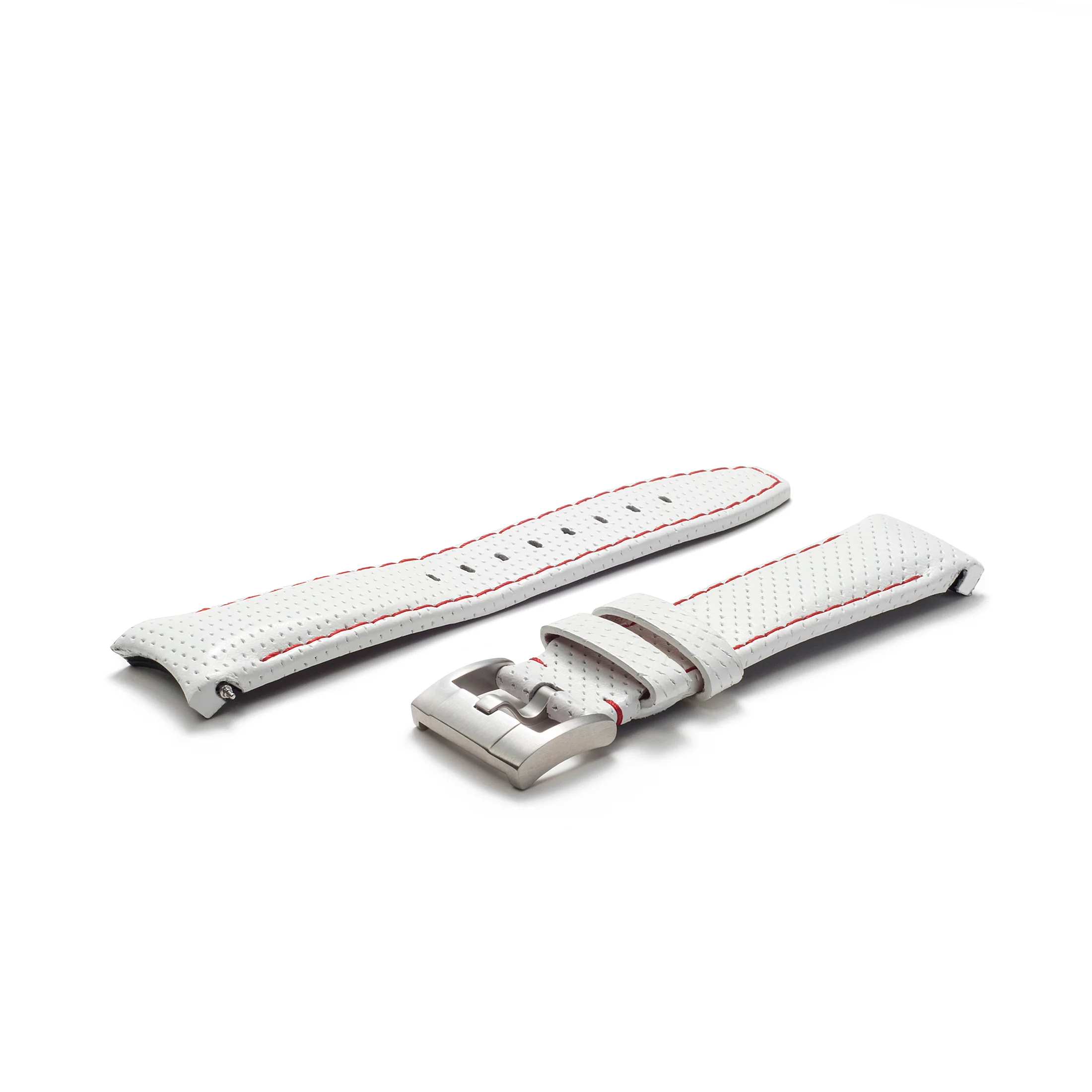 Curved End Racing Leather Strap with Tang Buckle for Rolex Sub Ceramic No-Date - Image 6