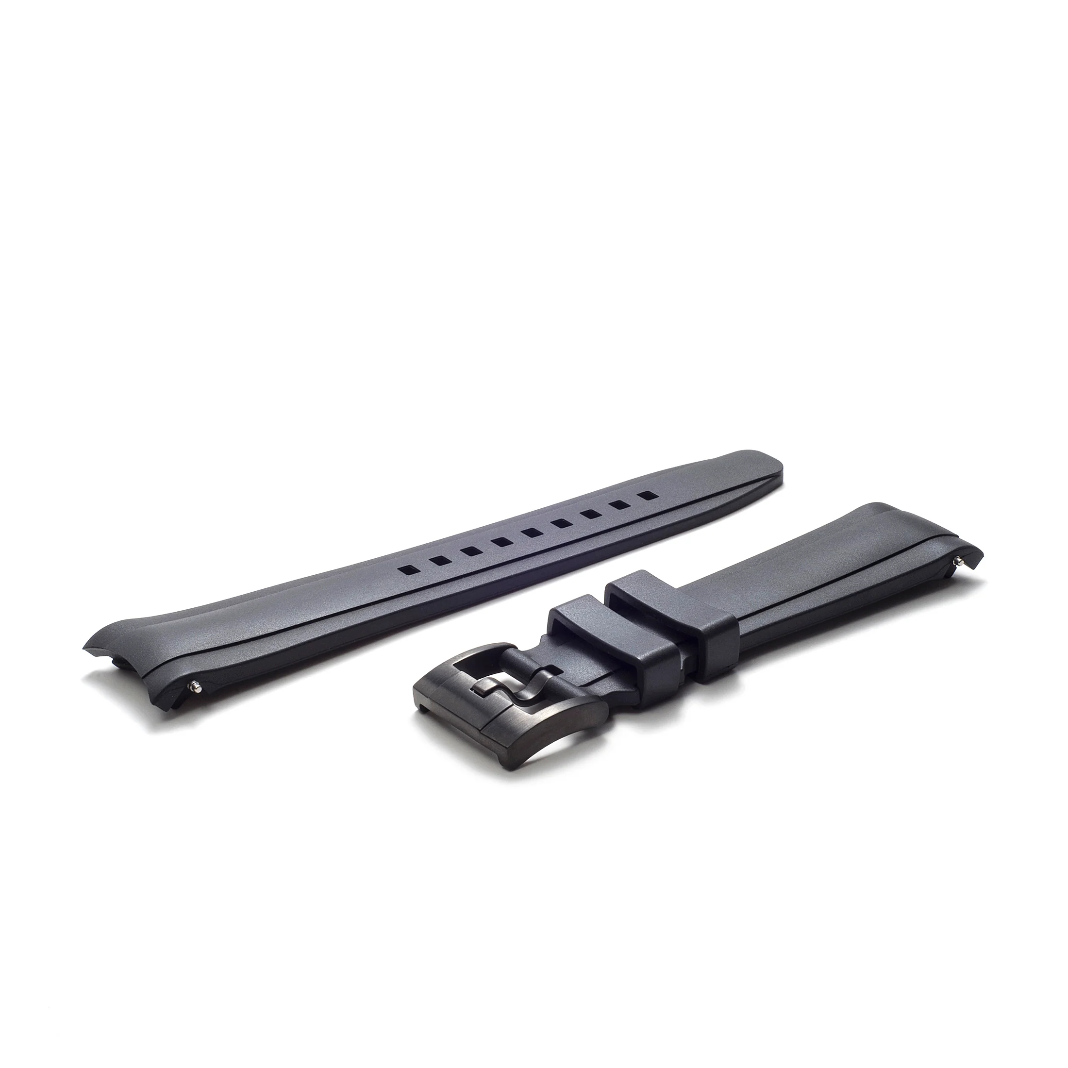 Curved End Rubber Strap for Rolex Air-King with Tang Buckle - Image 7