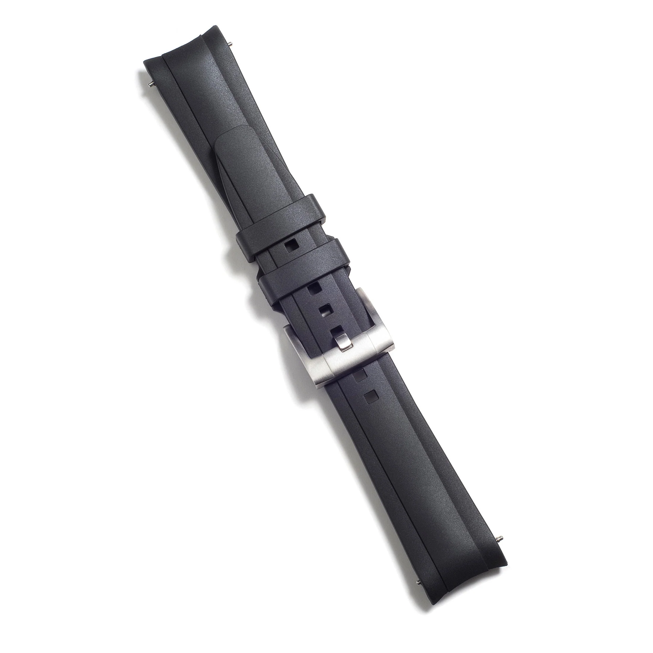 Curved End Rubber Strap for Rolex Datejust 41mm with Tang Buckle - Image 5