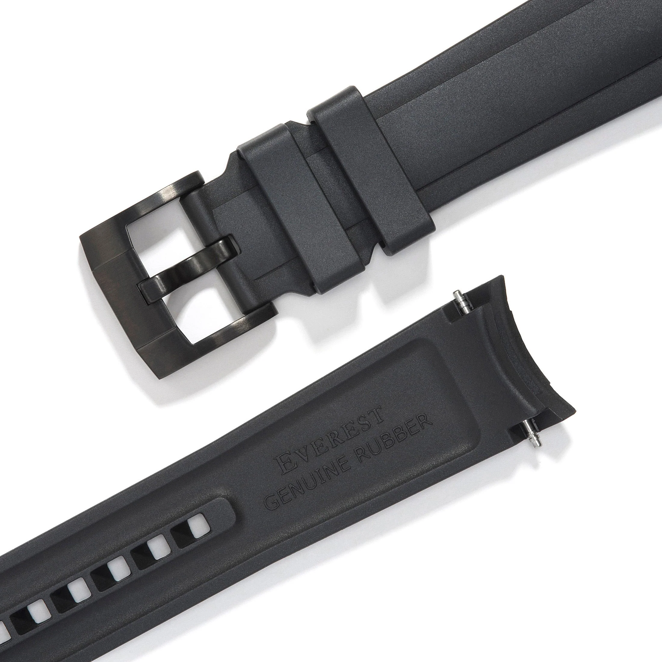 Curved End Rubber Strap for Rolex Datejust 41mm with Tang Buckle - Image 8