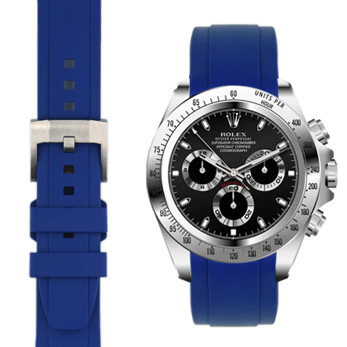 Curved End Rubber Strap for Rolex Daytona with Tang Buckle - Image 14
