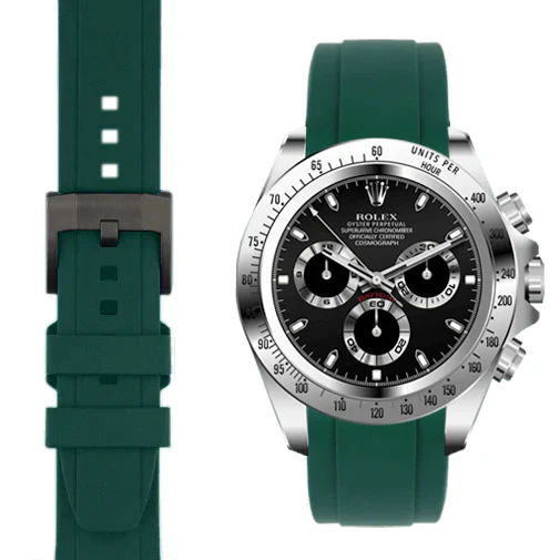 Curved End Rubber Strap for Rolex Daytona with Tang Buckle - Image 31