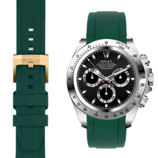 Curved End Rubber Strap for Rolex Daytona with Tang Buckle - Image 35