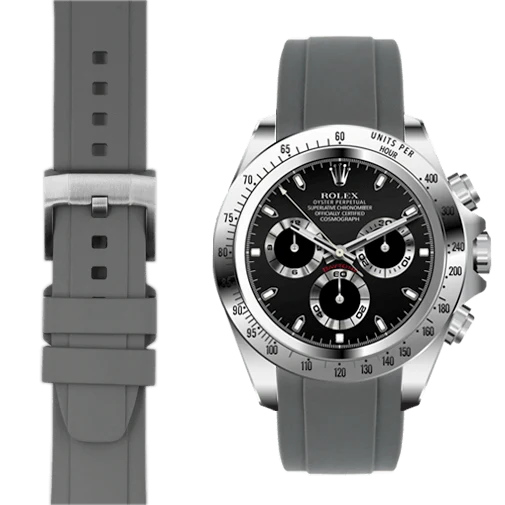 Curved End Rubber Strap for Rolex Daytona with Tang Buckle - Image 39