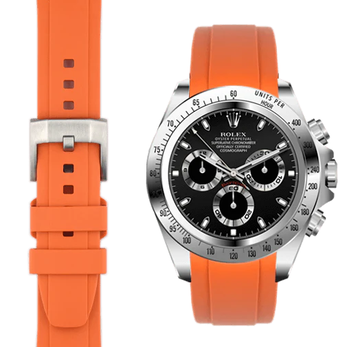 Curved End Rubber Strap for Rolex Daytona with Tang Buckle - Image 54