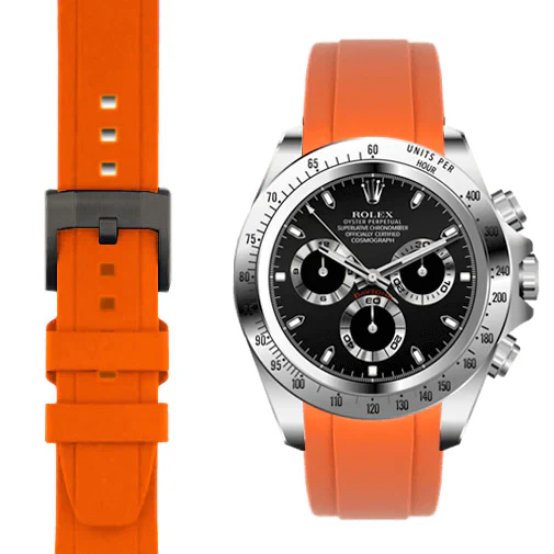 Curved End Rubber Strap for Rolex Daytona with Tang Buckle - Image 59