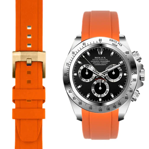 Curved End Rubber Strap for Rolex Daytona with Tang Buckle - Image 63