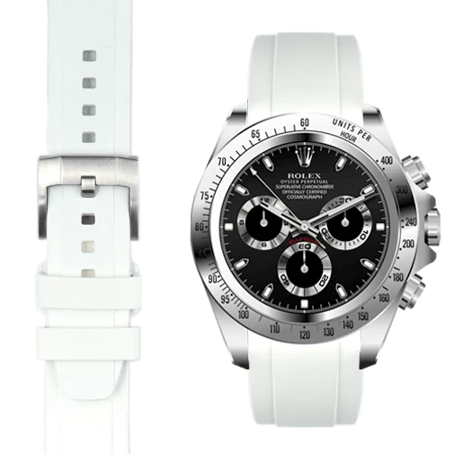 Curved End Rubber Strap for Rolex Daytona with Tang Buckle - Image 68