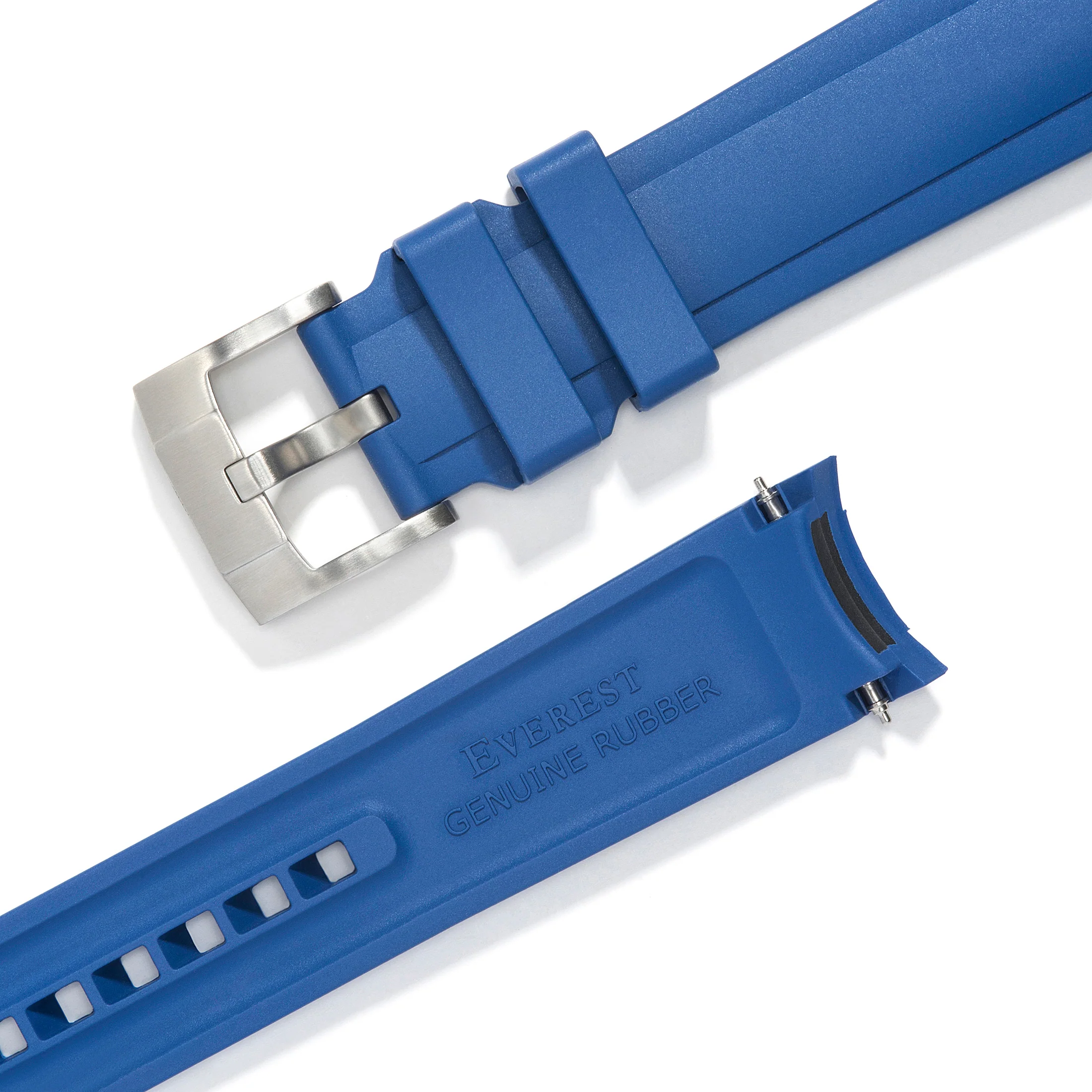 Curved End Rubber Strap for Rolex Ceramic Daytona with Tang Buckle - Image 4