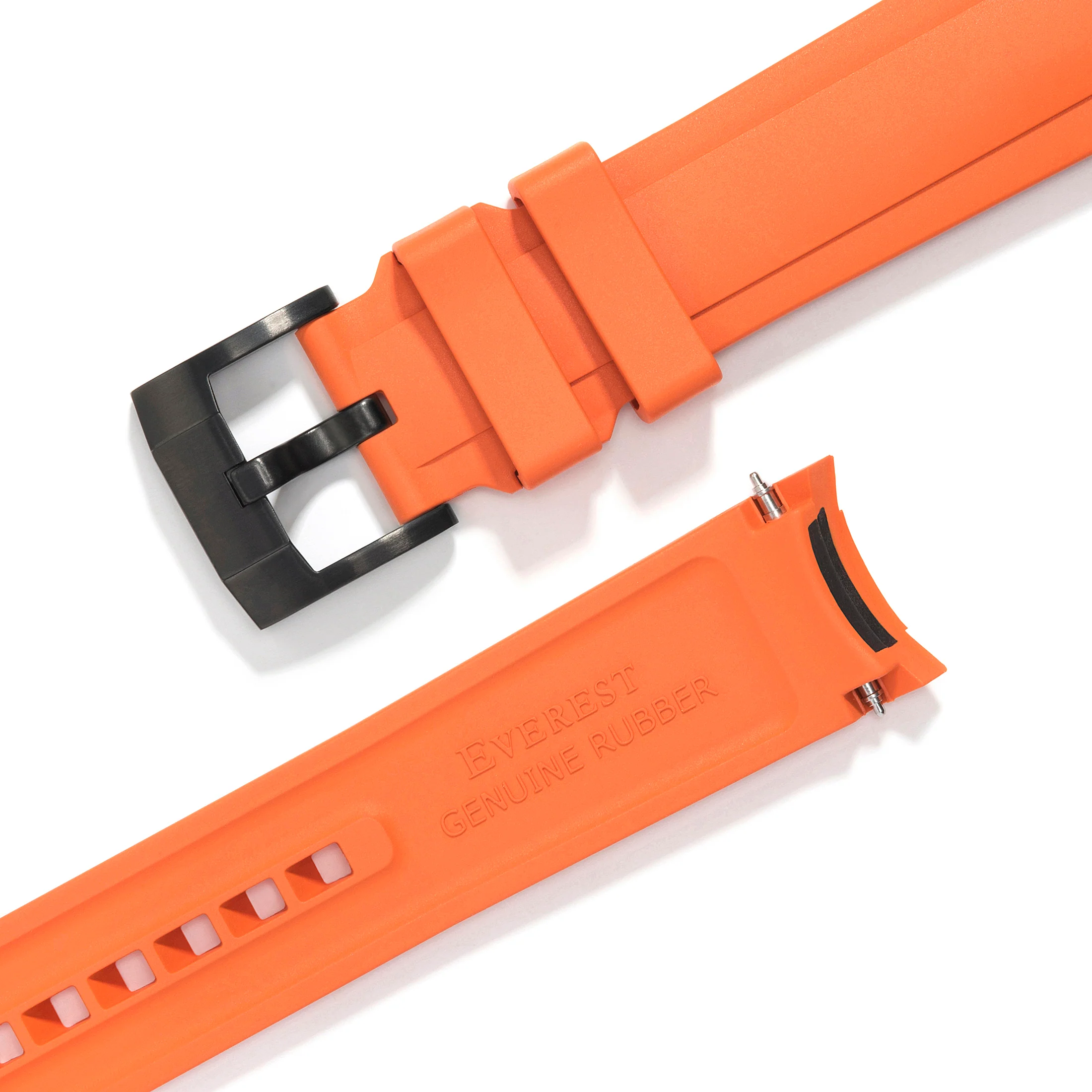 Curved End Rubber Strap for Rolex Ceramic Daytona with Tang Buckle - Image 45