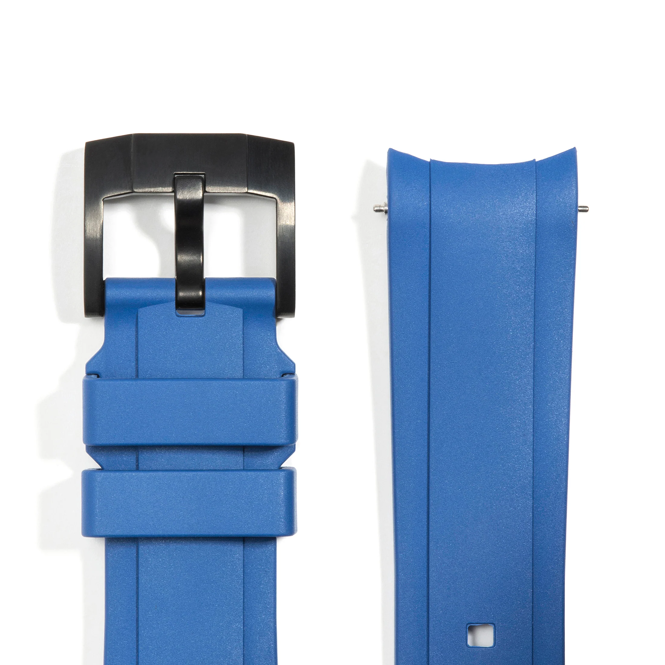 Curved End Rubber Strap for Rolex Ceramic Daytona with Tang Buckle - Image 8