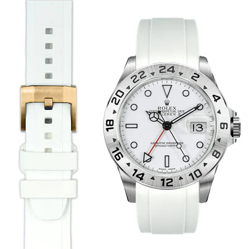 Curved End Rubber Strap for Rolex Explorer II with Tang Buckle - Image 83
