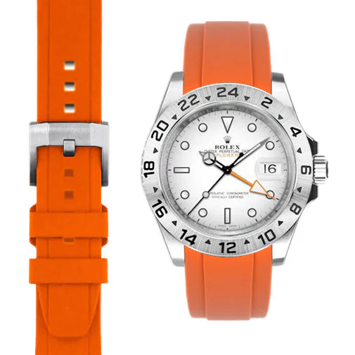 Curved End Rubber Strap for Rolex Explorer II 42mm with Tang Buckle (Produced between 2011-2020) - Image 10