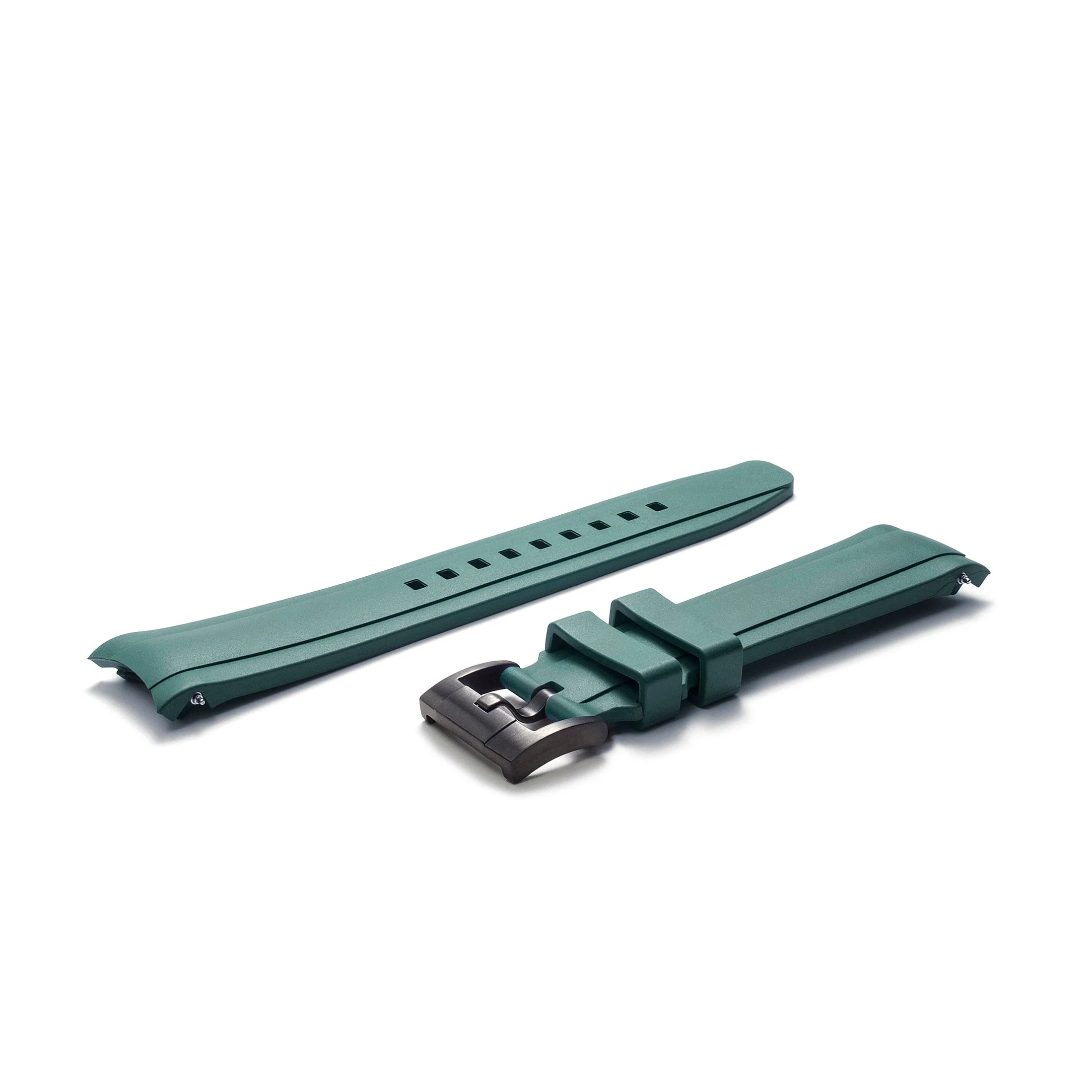 CURVED END RUBBER STRAP FOR ROLEX GMT MASTER I & II WITH TANG BUCKLE - Image 49