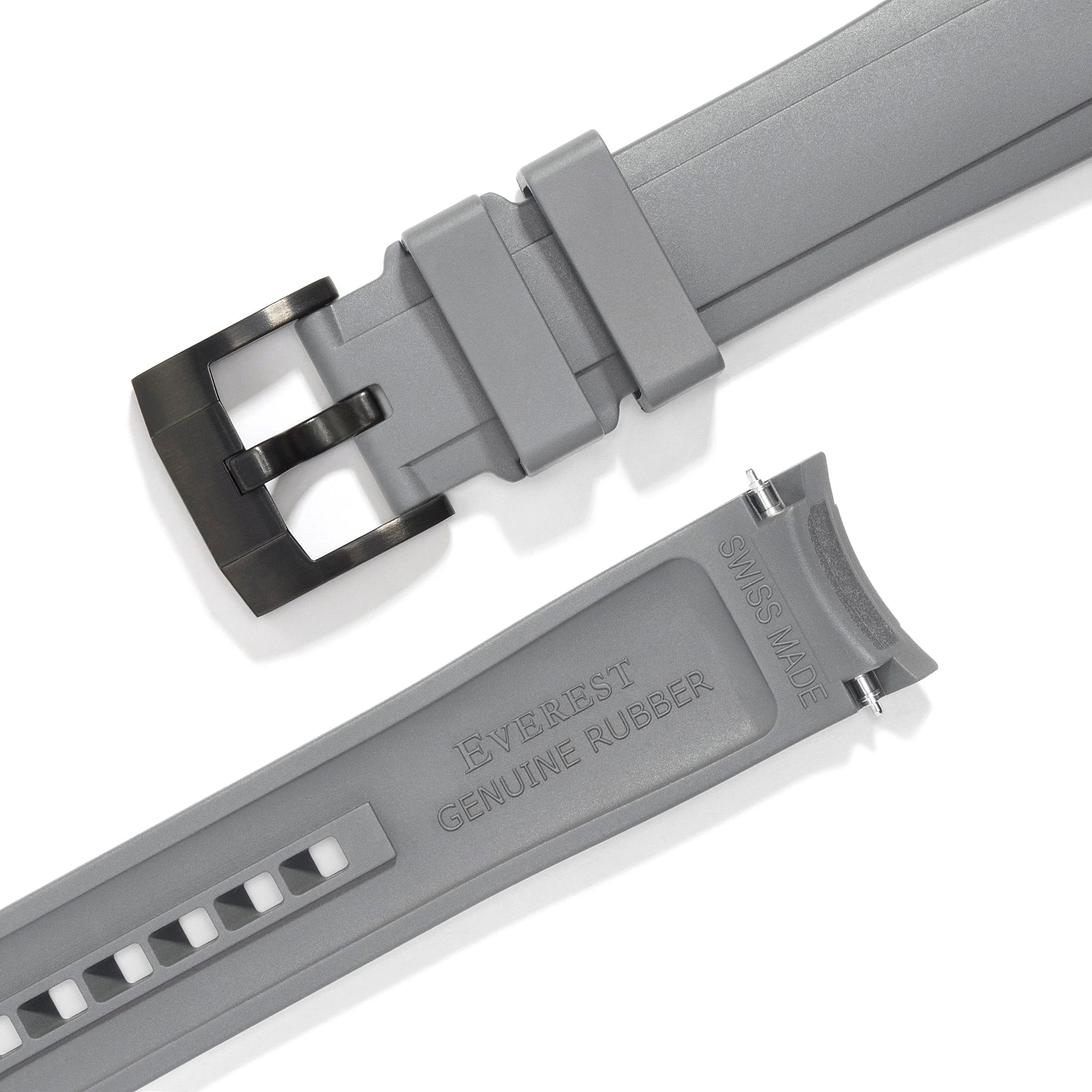 Curved End Rubber Strap for Rolex GMT Master II Ceramic with Tang Buckle - Image 35